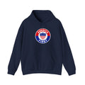 America First badge Hoodie | Patriotic USA shield emblem