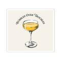 Champagne Coupe Illustration Vinyl Sticker | Bubbles Over Troubles