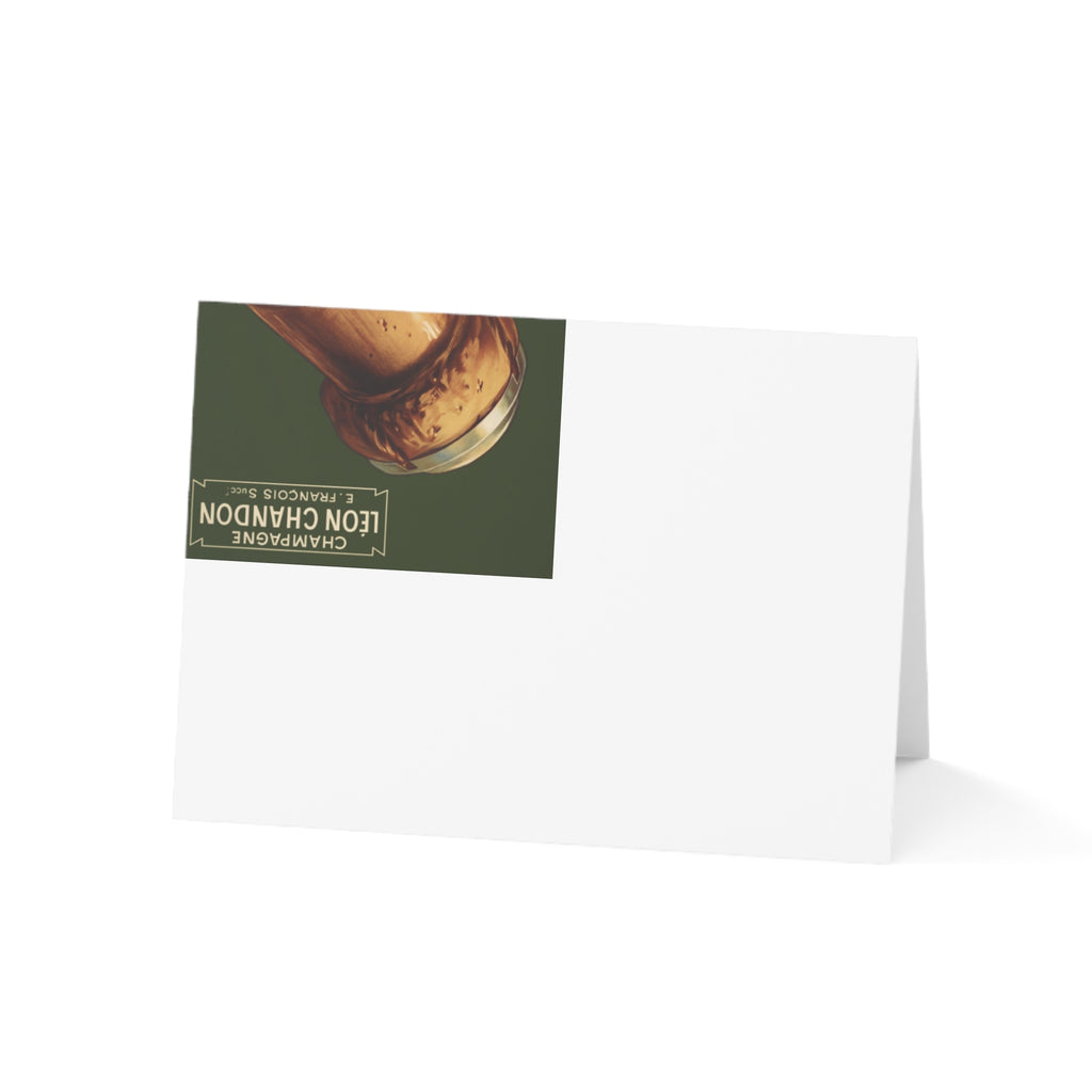Vintage Champagne Advertisment Greeting Card | Blank Inside