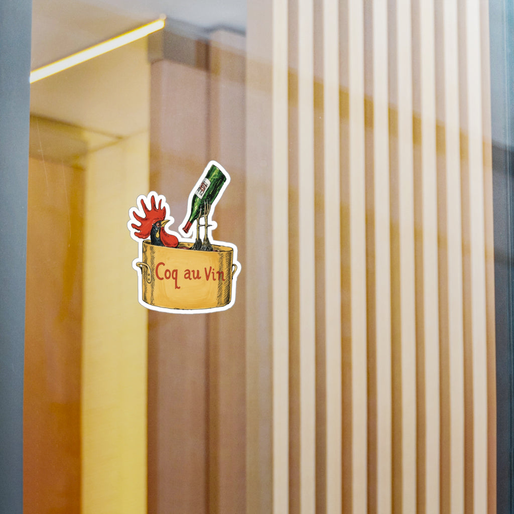 Coq au Vin rooster French kitchen Vinyl sticker