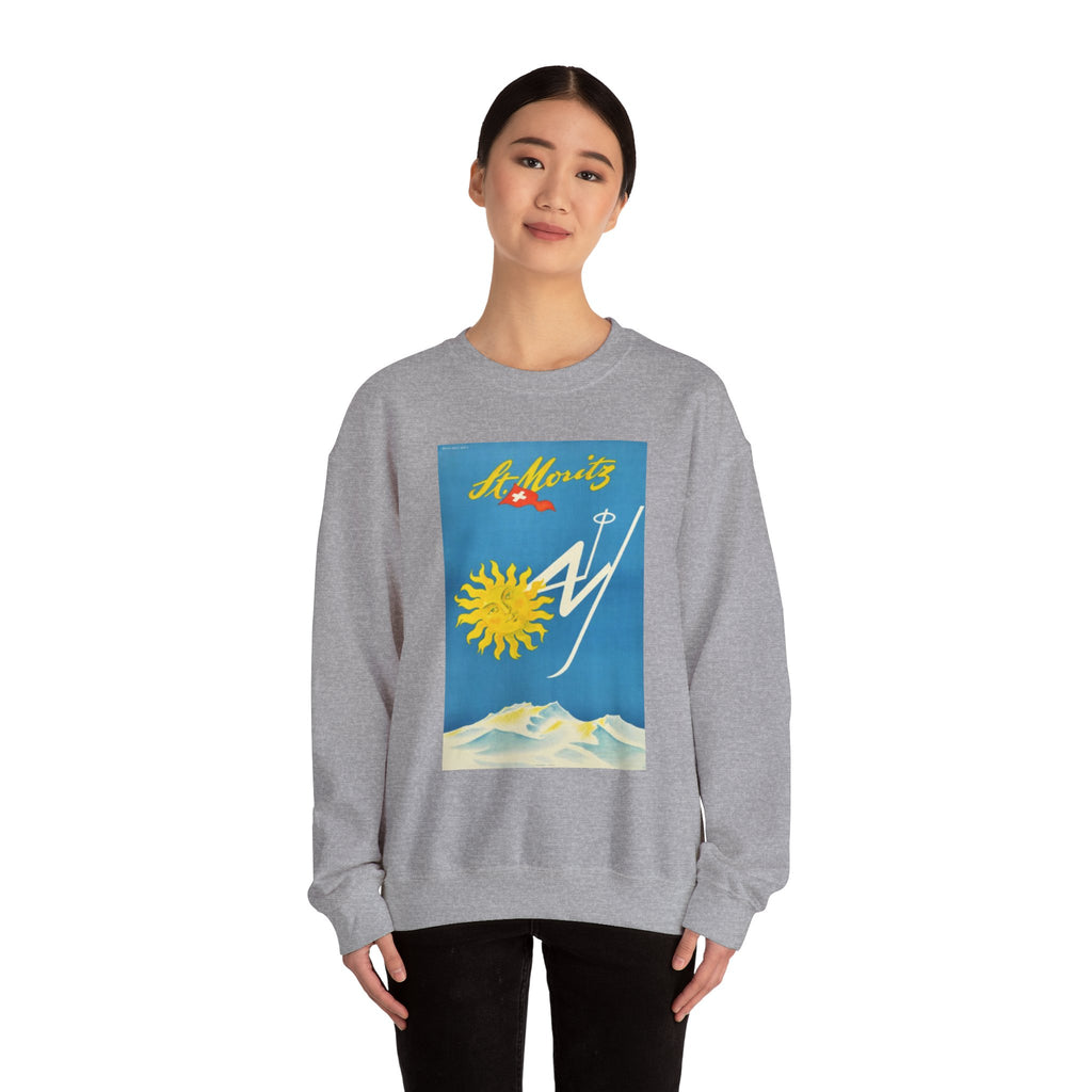 St Moritz Swiss Vintage Advertisement Sweatshirt