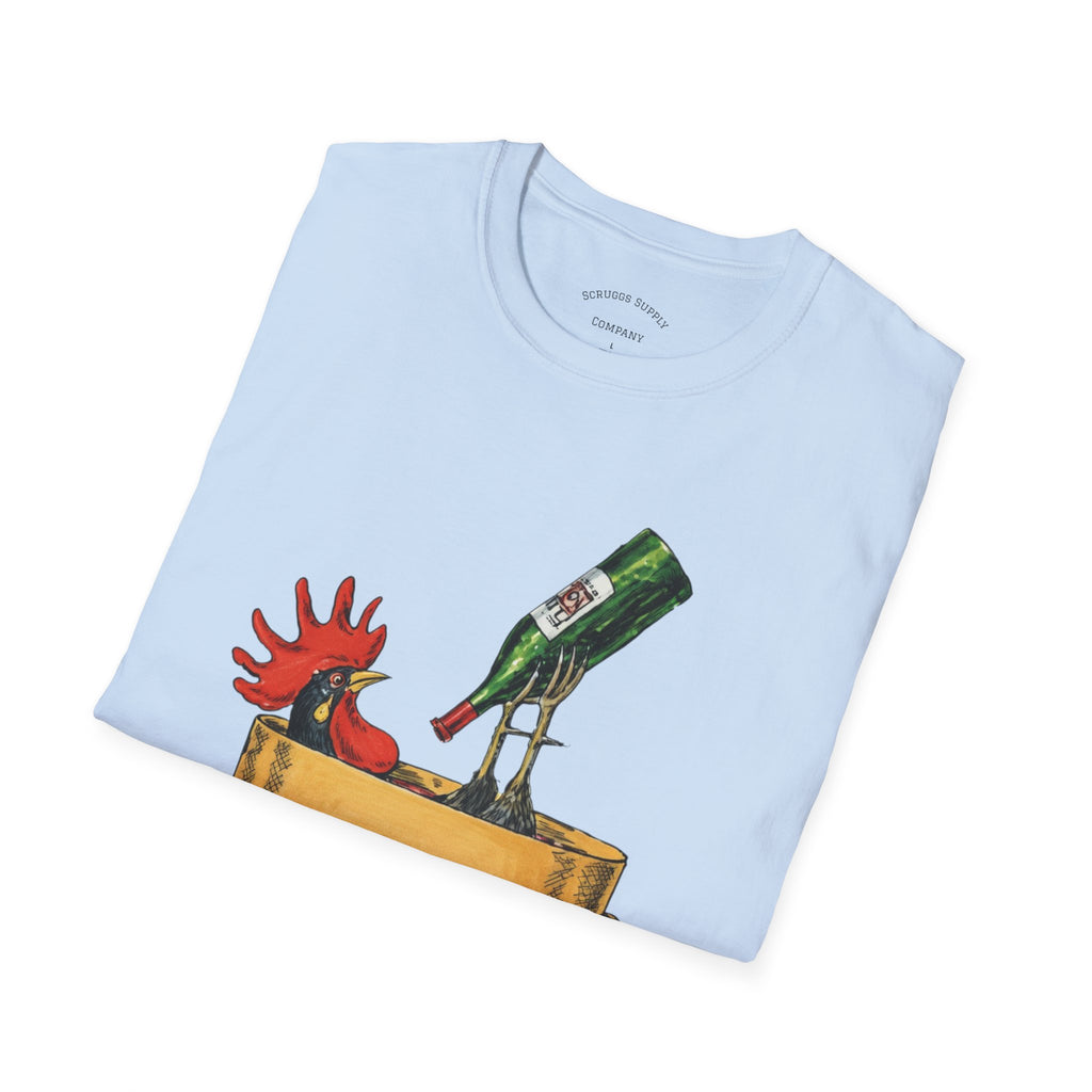 Wine Coq au Vin T-Shirt | Rooster, Wine Bottle, French cooking design