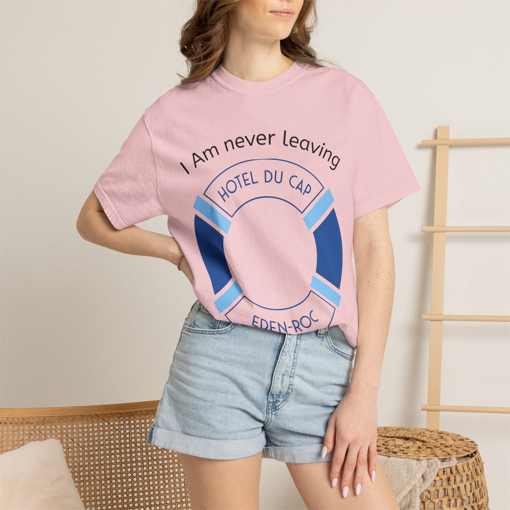 I Am Never Leaving life preserver T-shirt | Hotel Du Cap Eden-Roc beach