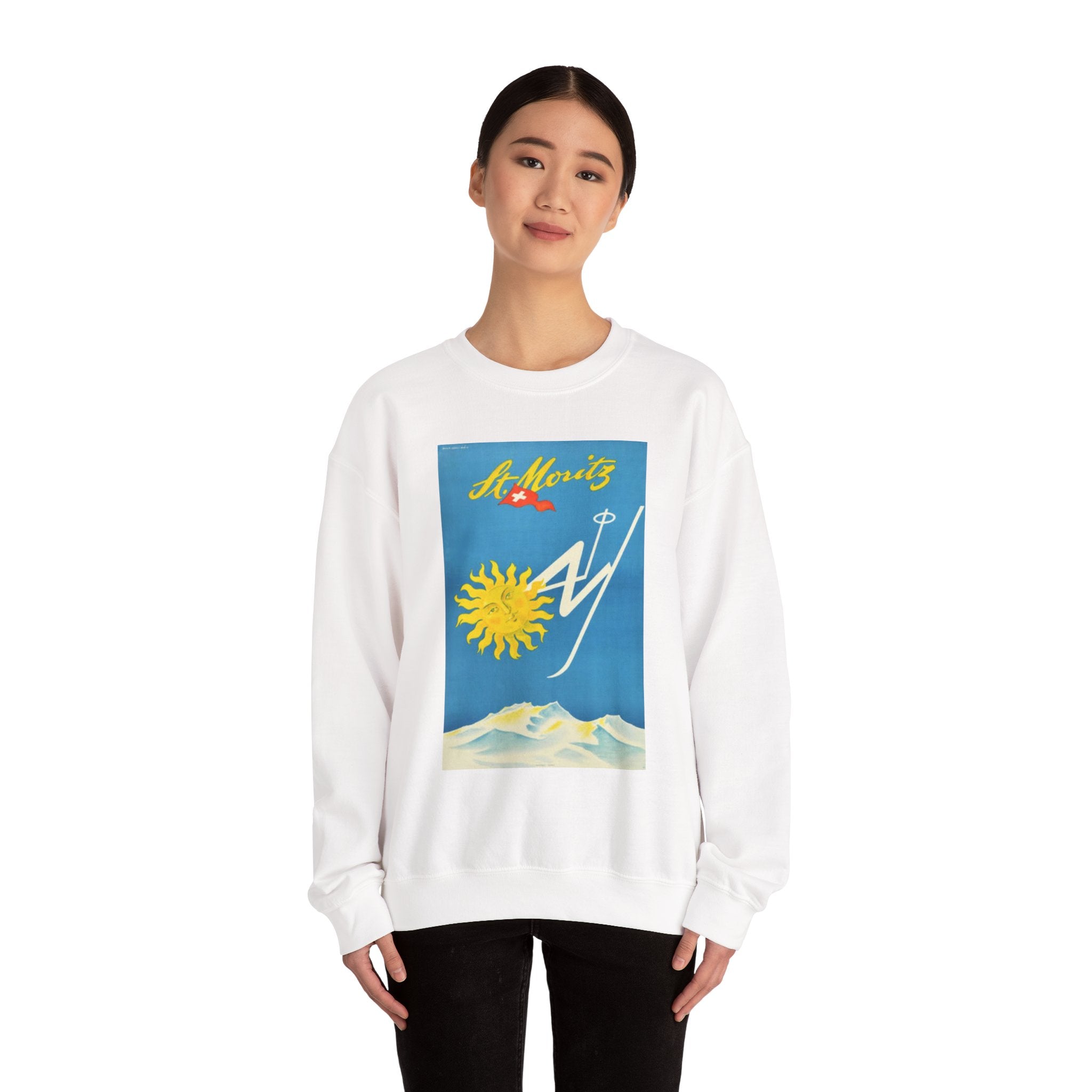 St Moritz Swiss Vintage Advertisement Sweatshirt