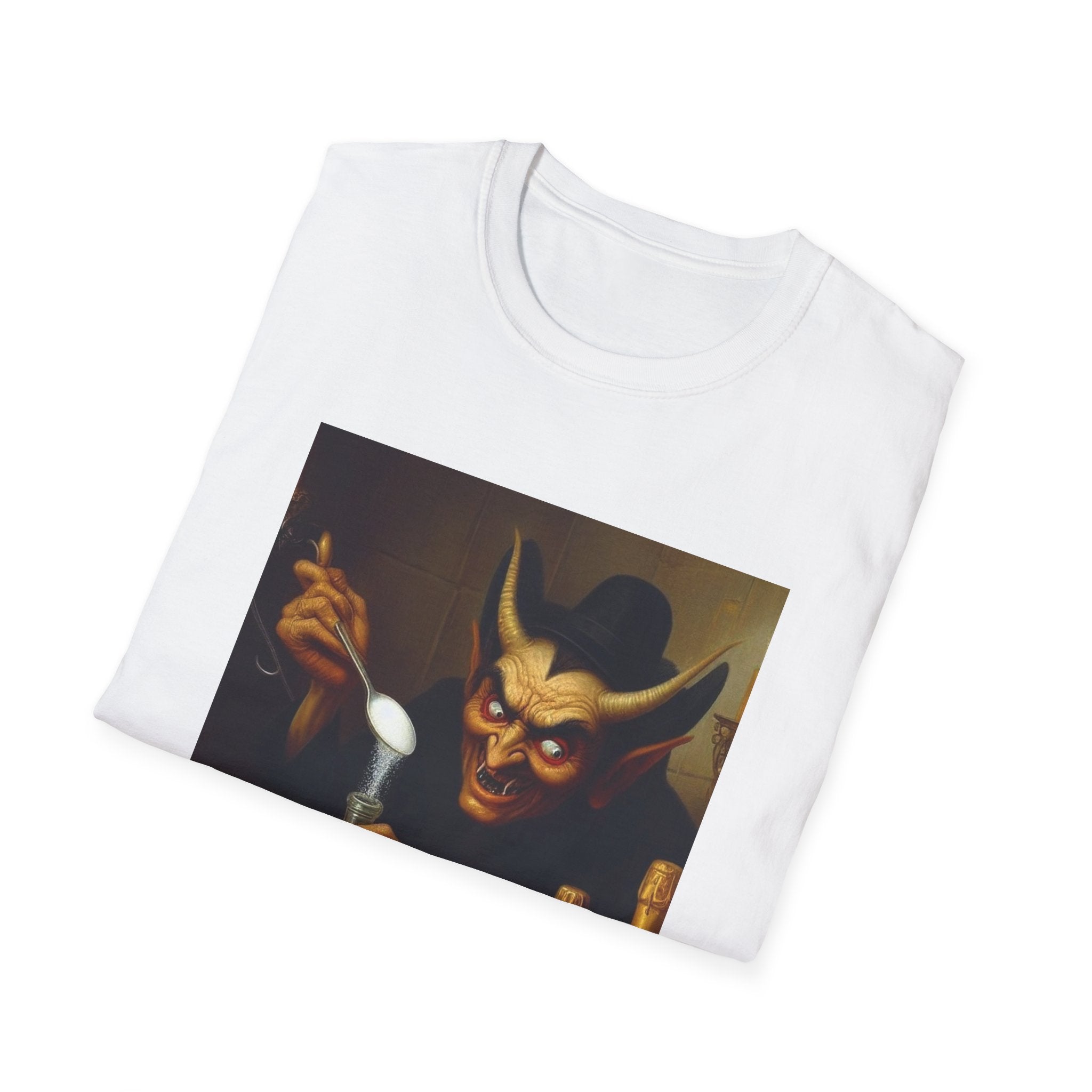 Champagne Devil T-Shirt, Vintage Gothic Wine Lover Graphic T-shirt