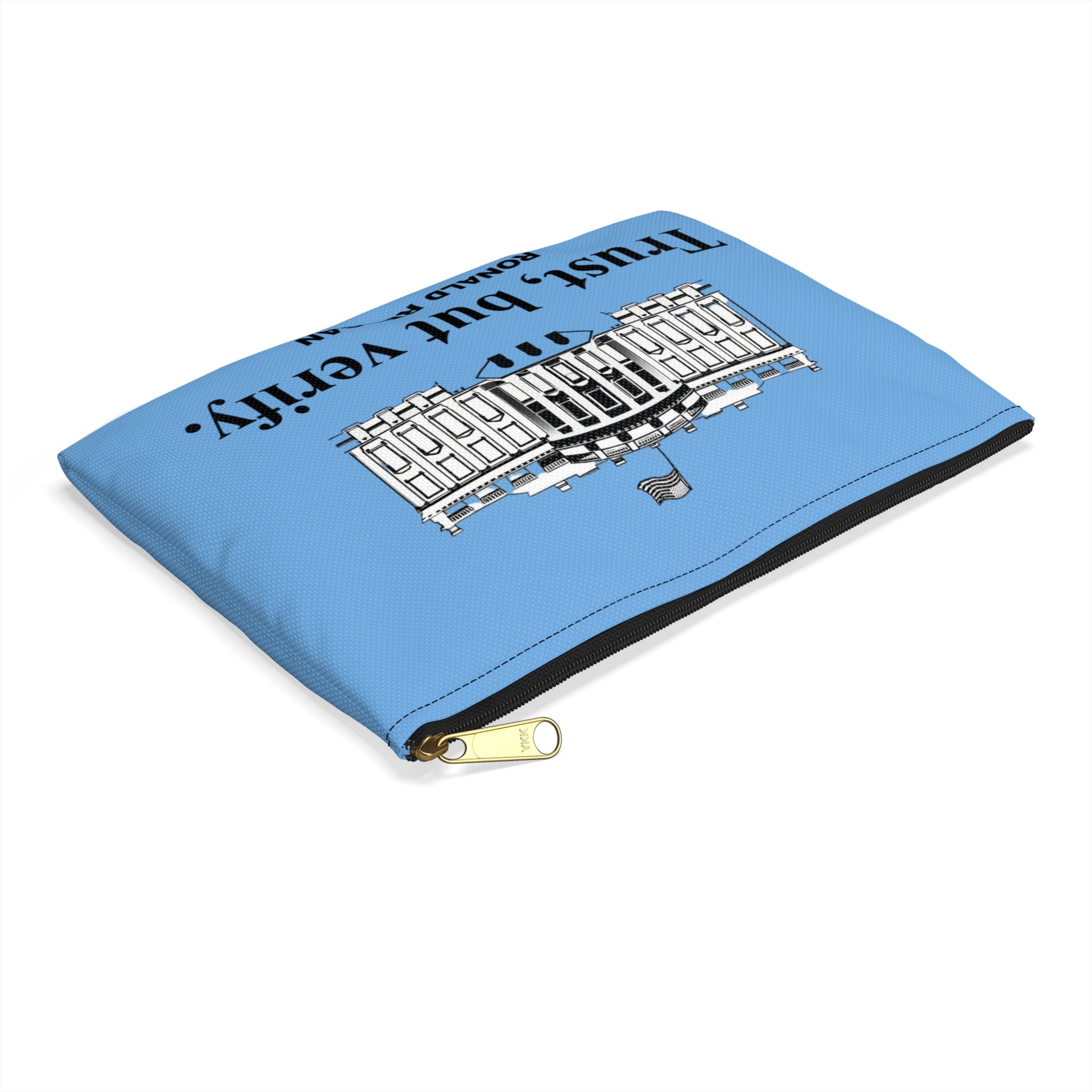 Ronald Regan Trust But Verify White House design Accessory Pouch | Political Quote