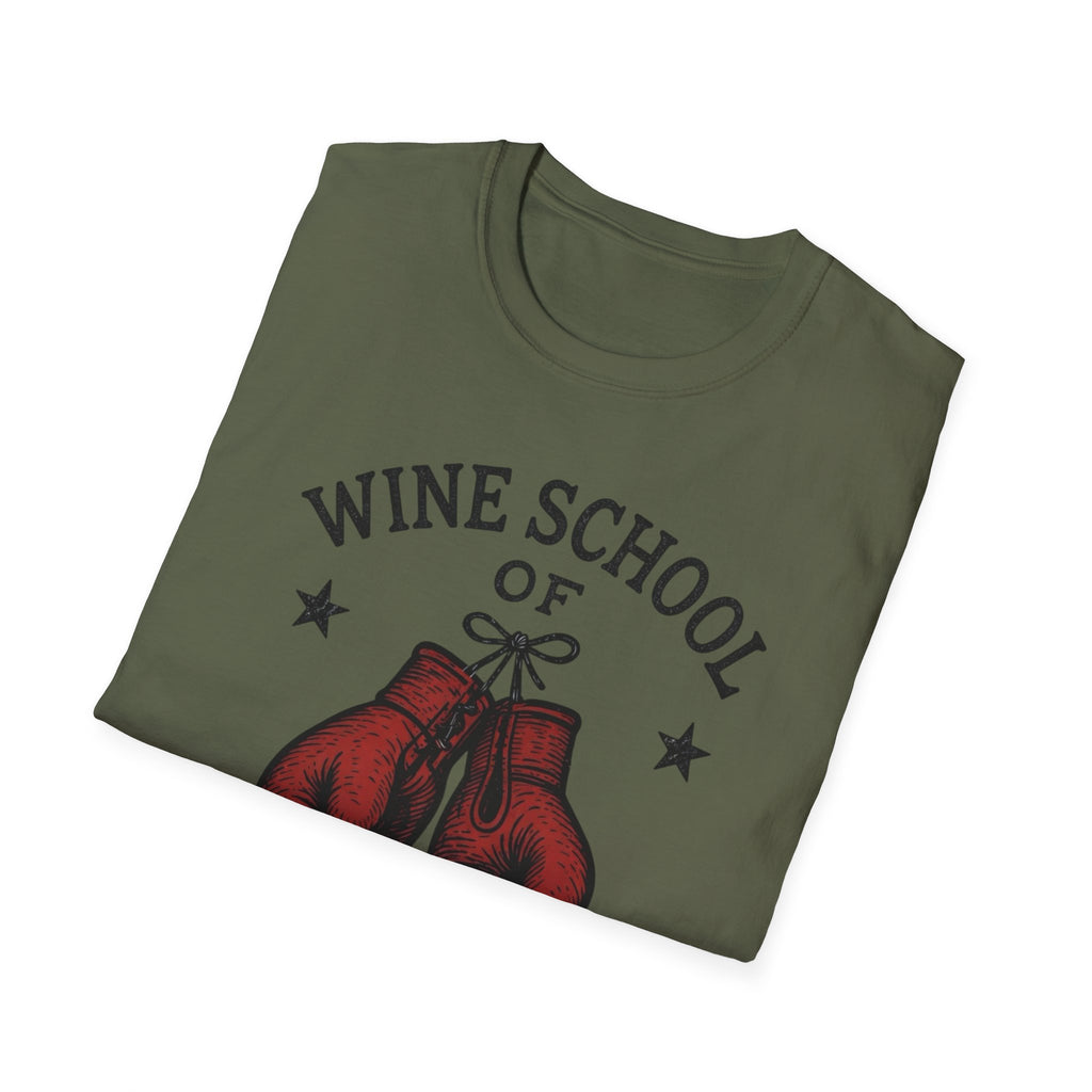 Wine School of Hard Knocks T-Shirt | Boxing Gloves, Certified Sommelier