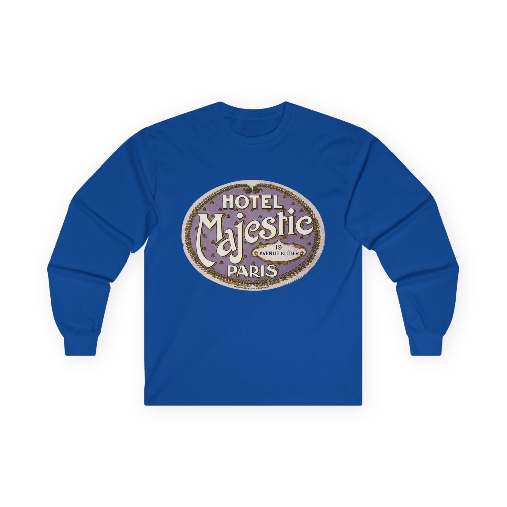 Hotel Majestic Paris vintage logo Long Sleeve T-Shirt