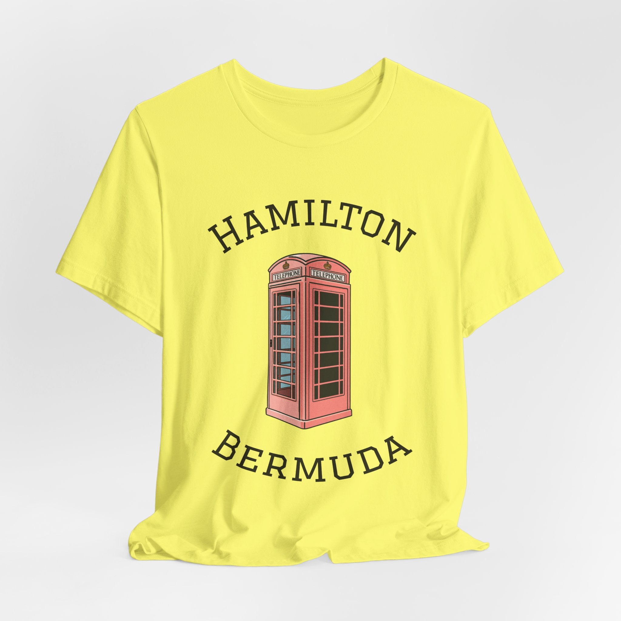 Retro Hamilton Bermuda Pink English Phone Booth