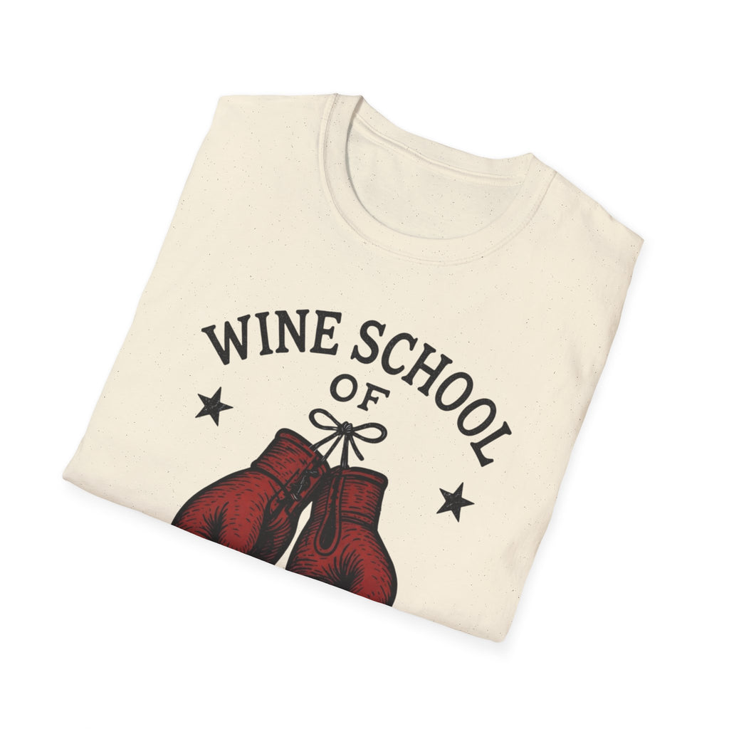 Wine School of Hard Knocks T-Shirt | Boxing Gloves, Certified Sommelier