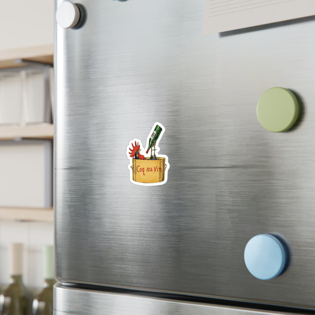 Coq au Vin rooster French kitchen Vinyl sticker