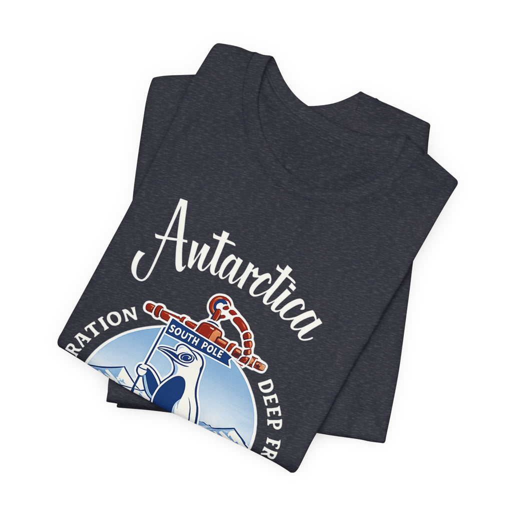 Antarctica Penguin Club Crest T-Shirt | South Pole Expedition T-Shirt