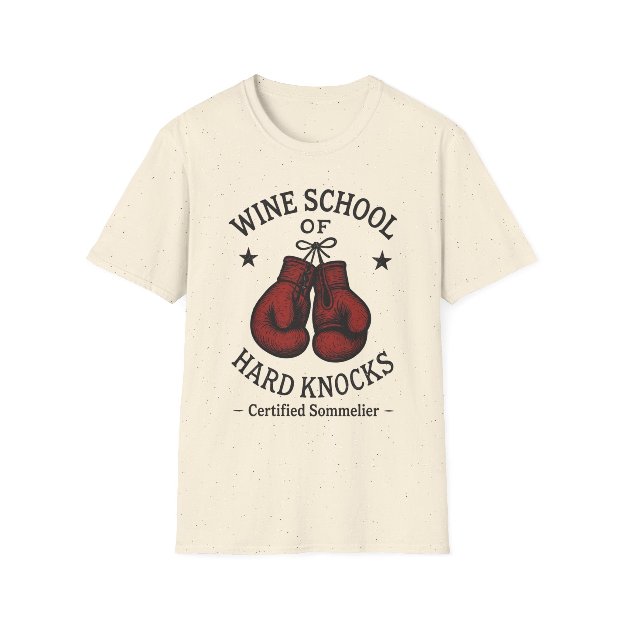 Wine School of Hard Knocks T-Shirt | Boxing Gloves, Certified Sommelier