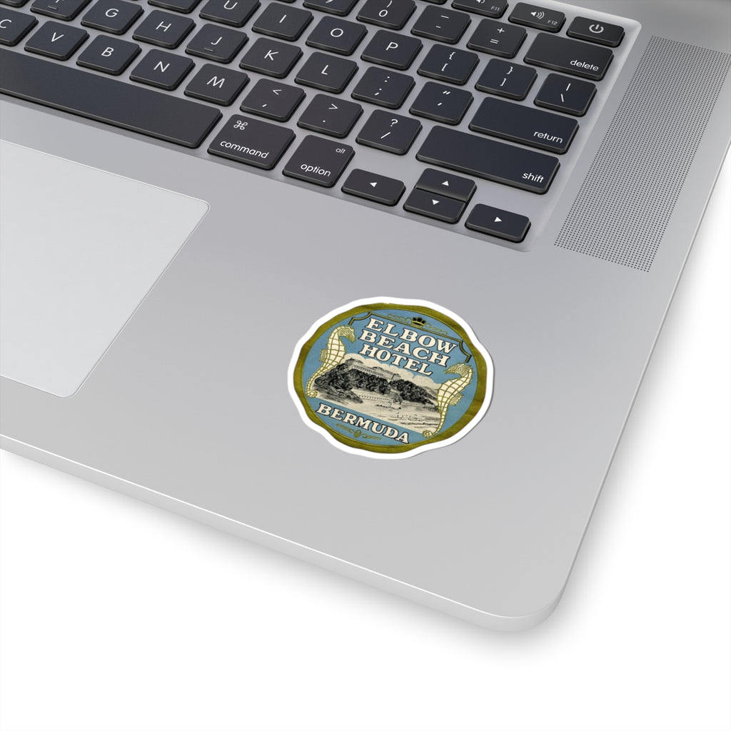 Elbow Beach Hotel Bermuda Vinyl Sticker | Vintage Travel Label