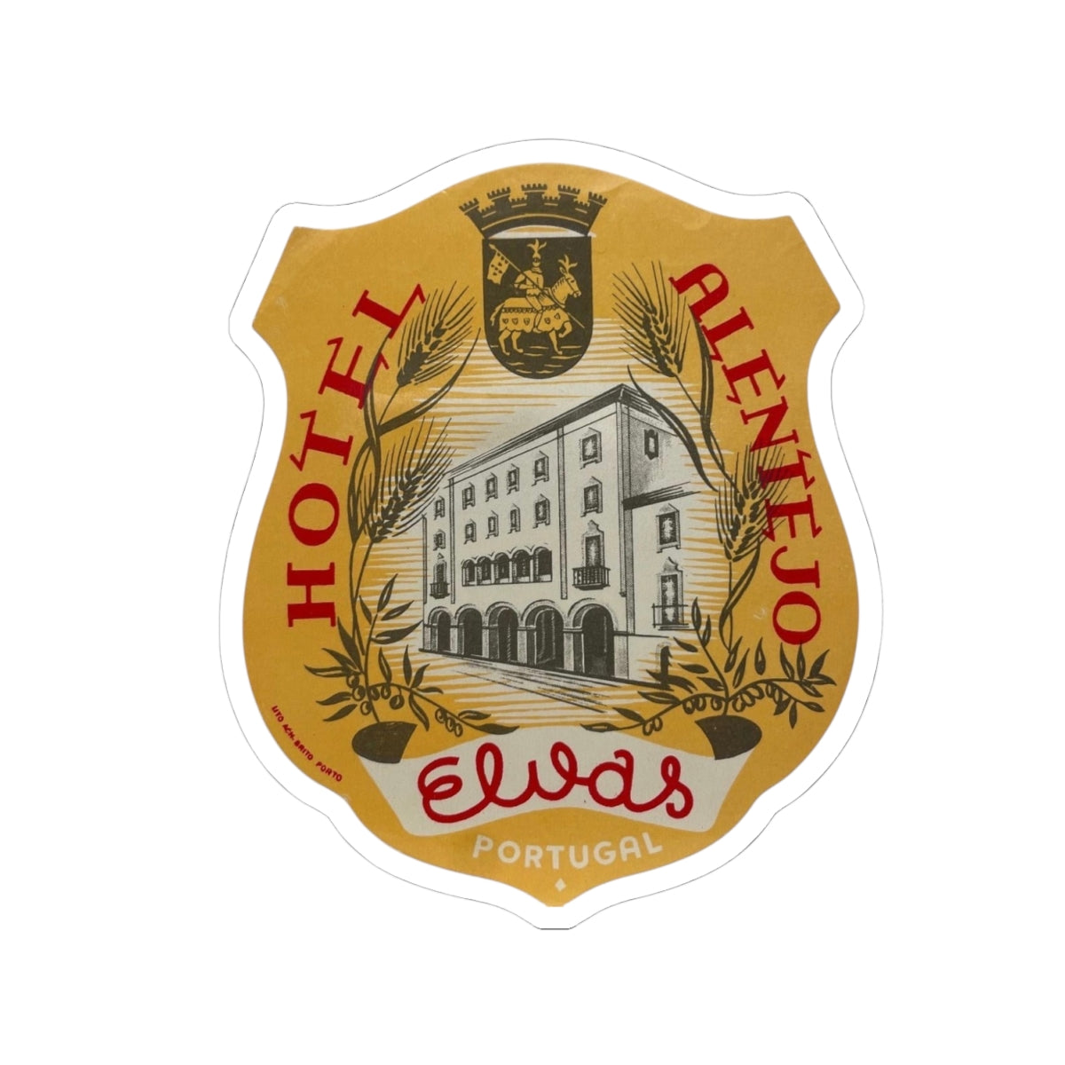 Hotel Alentejo Elvas Vinyl Sticker | Vintage Portugal Travel Decal