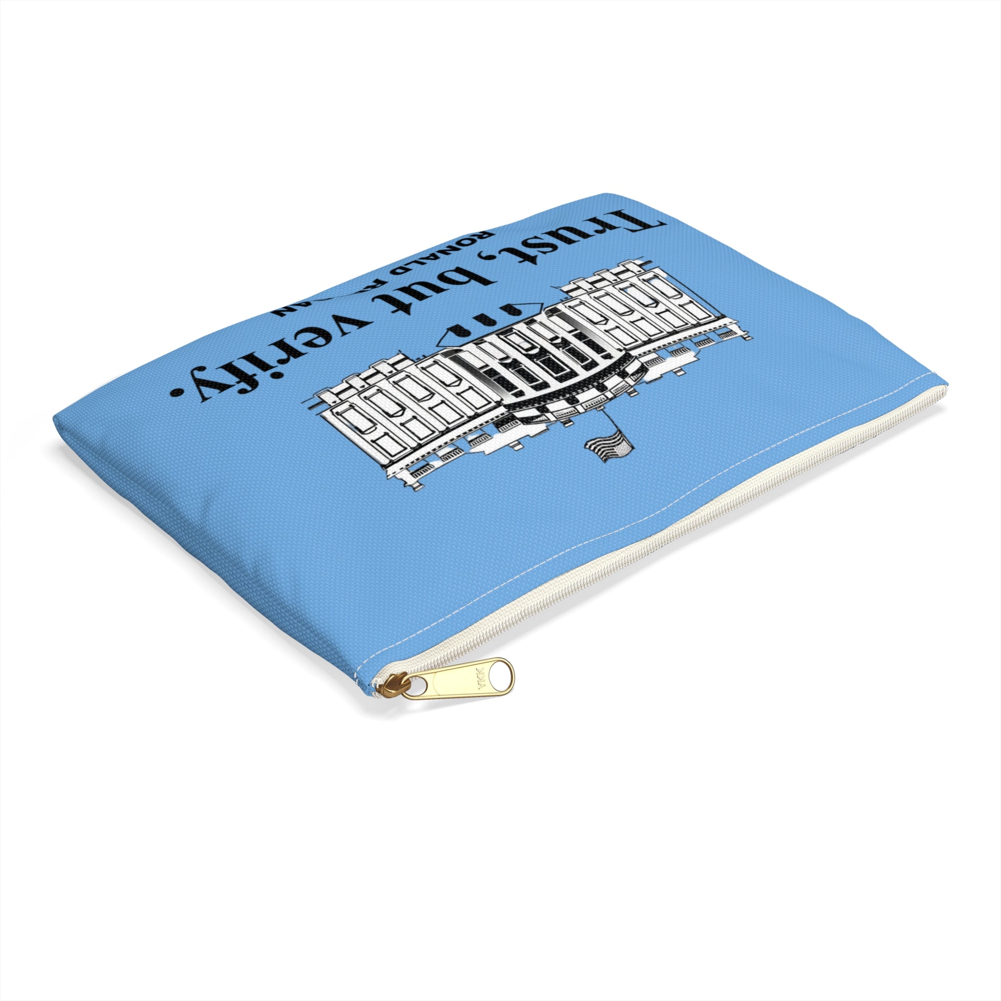 Ronald Regan Trust But Verify White House design Accessory Pouch | Political Quote