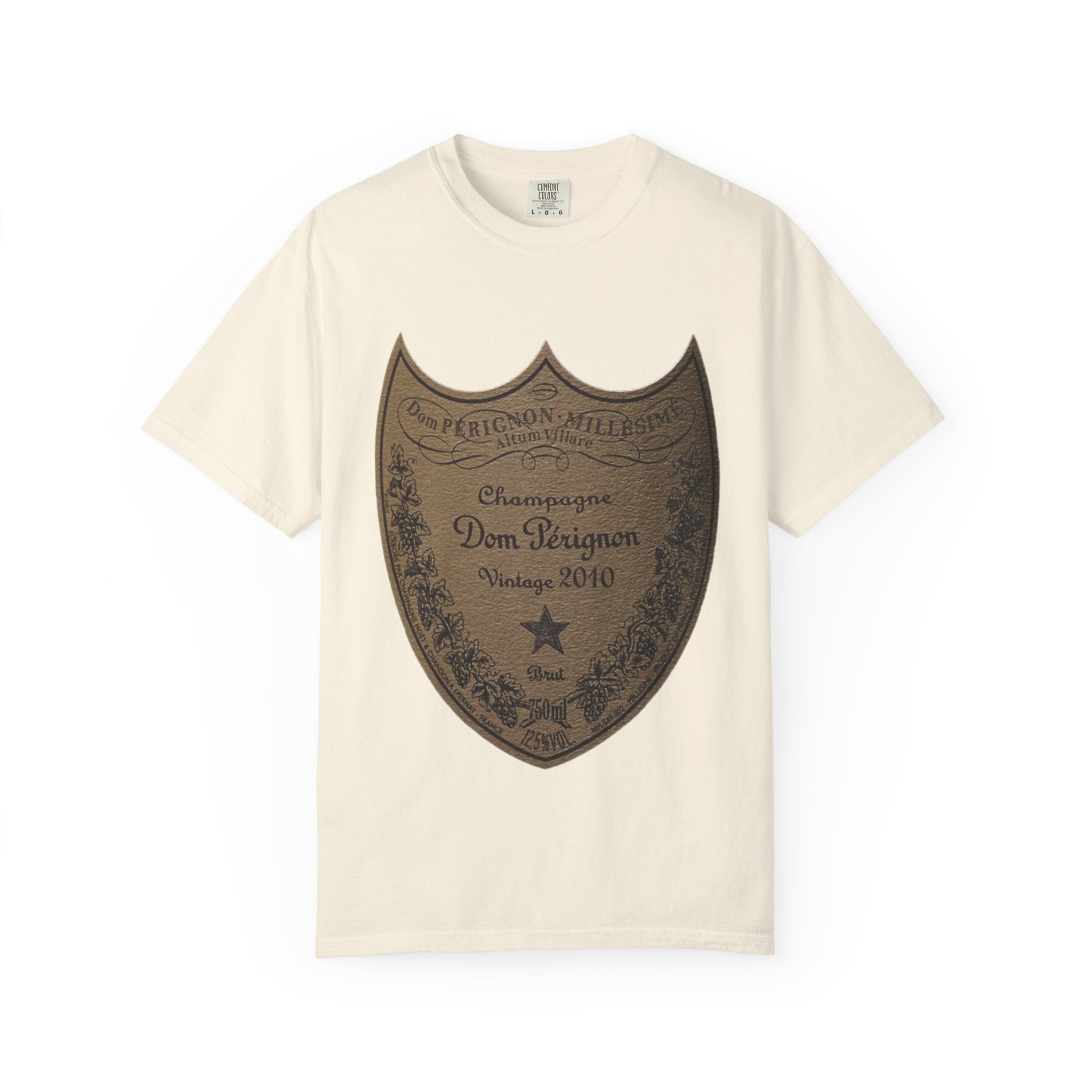 Vintage Champagne T-Shirt, Vintage Dom Pérignon Champagne Label T-Shirt, 2010 Edition
