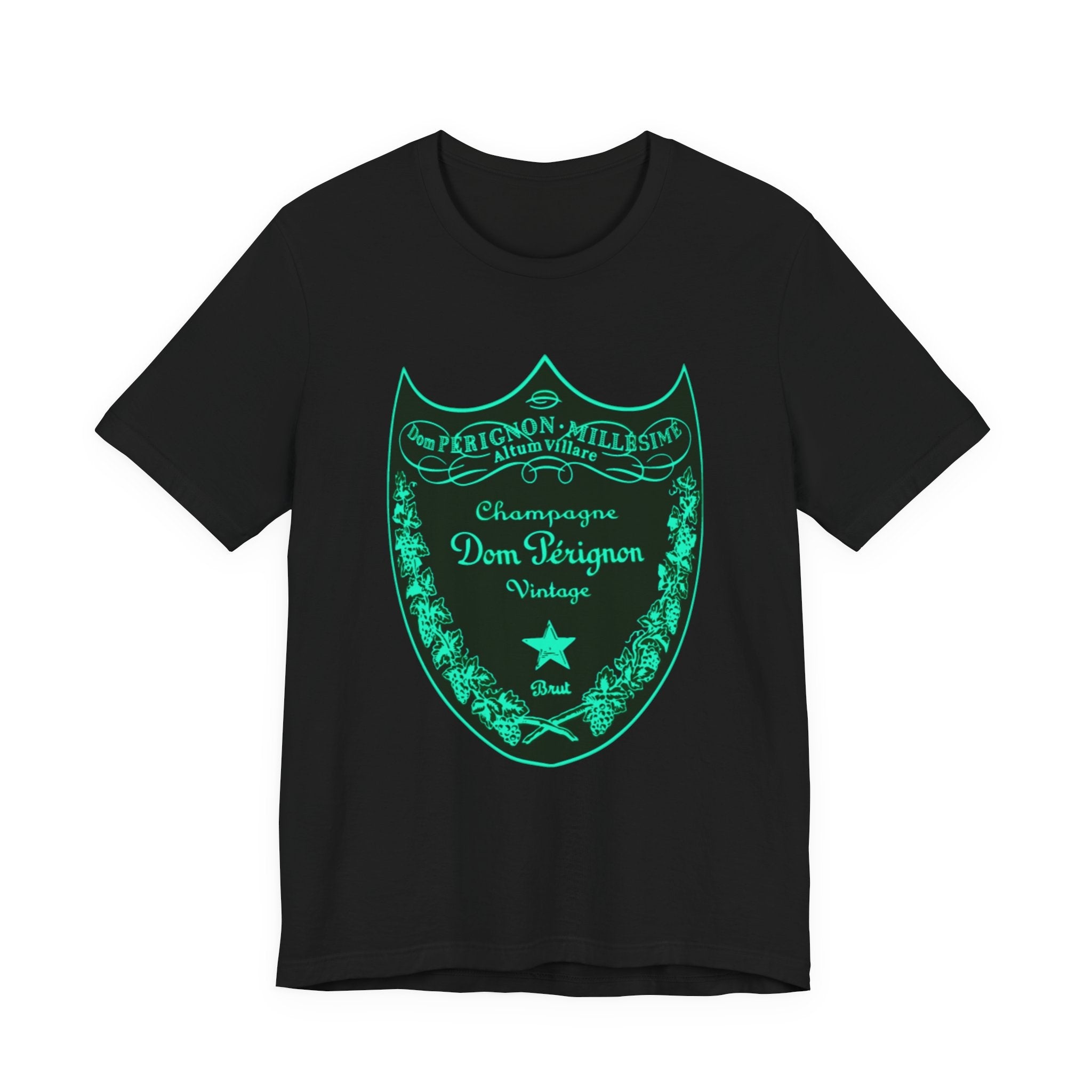 Neon Dom Pérignon Champagne Label  T-Shirt