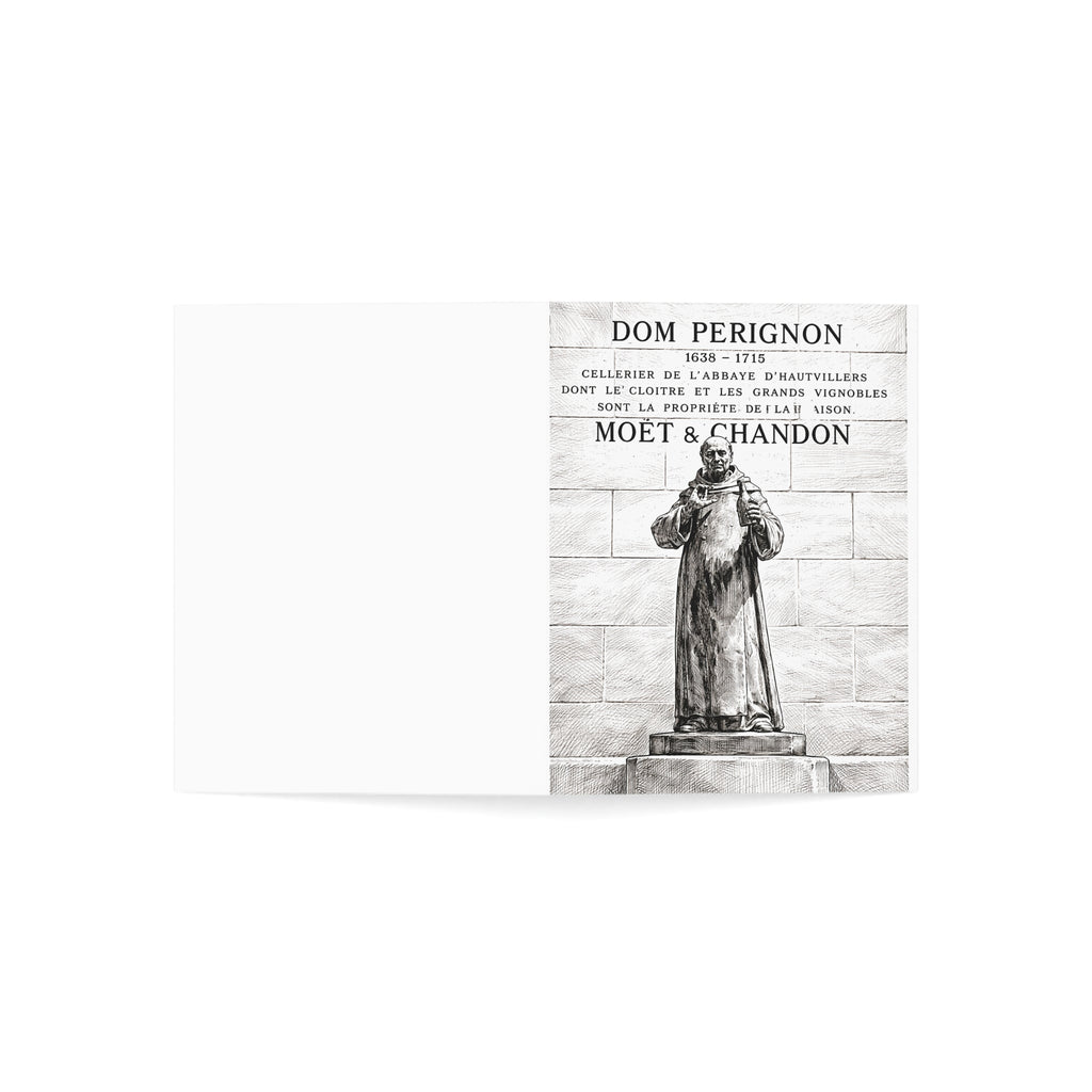 Dom Pérignon Statue vintage label Cards | Champagne themed blank greeting cards