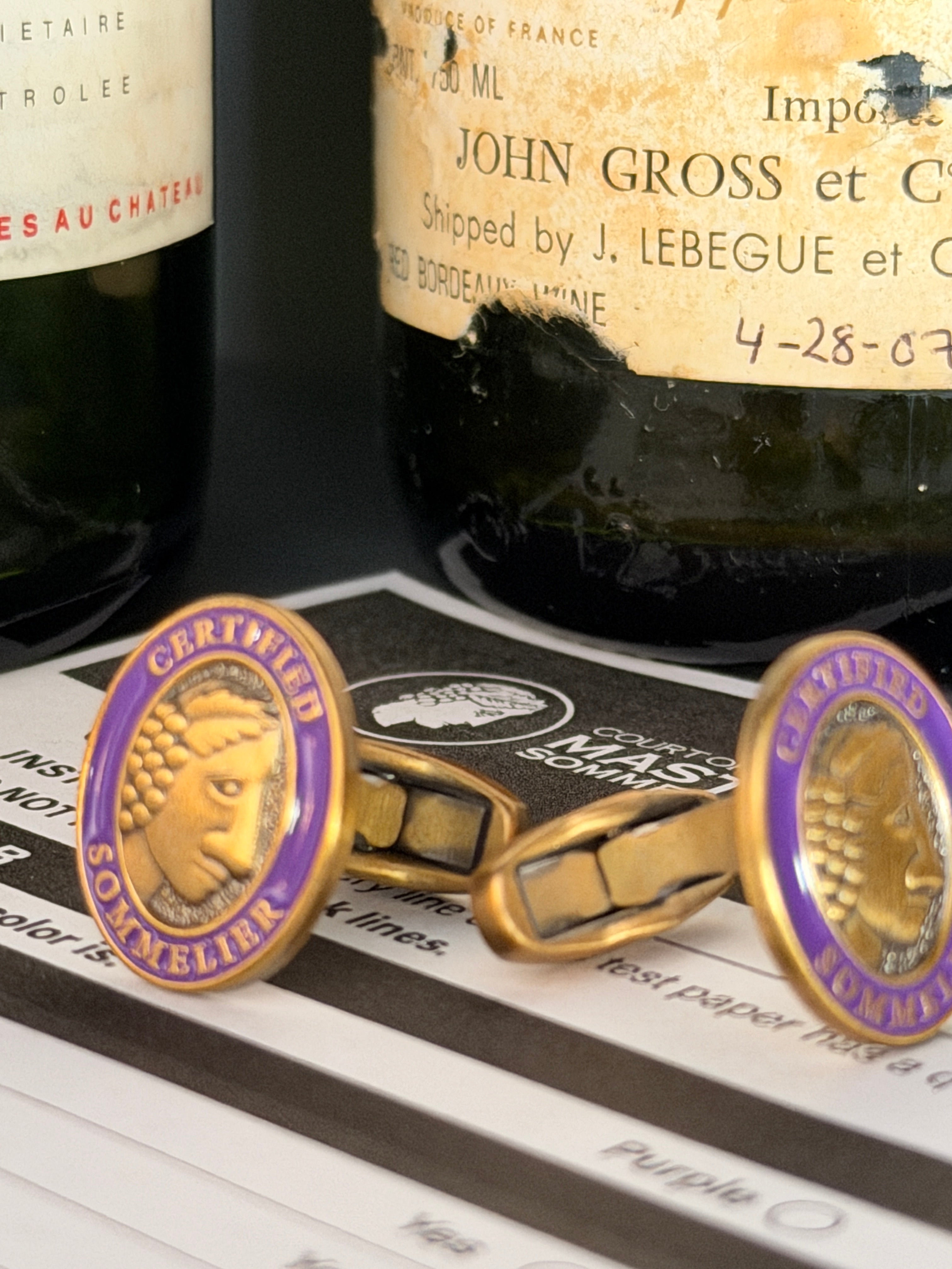 Certified Sommelier Cuff Links