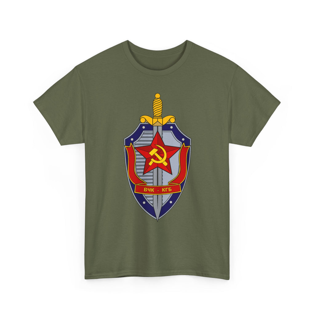 Vintage Soviet KGB Shield Emblem T-Shirt , Retro Cold War Design