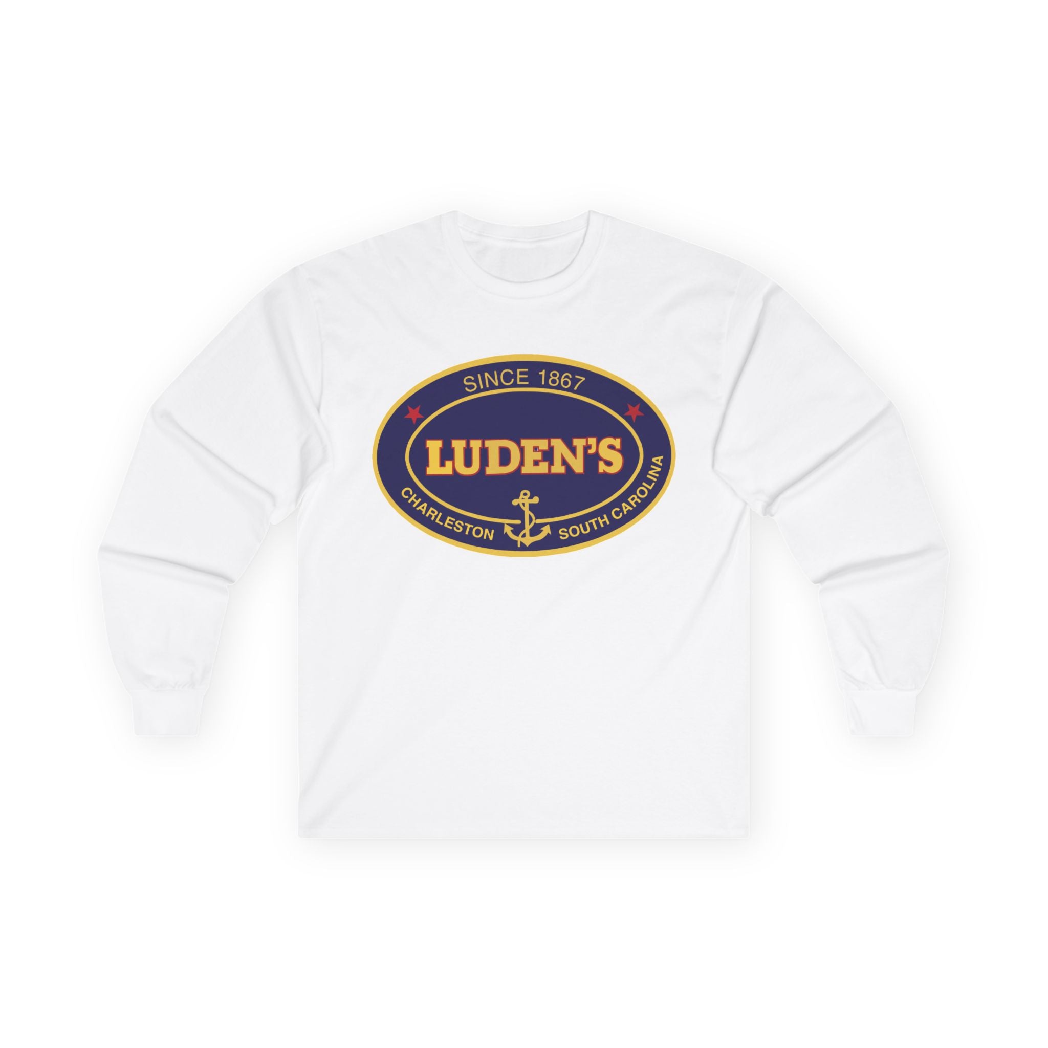 Luden's Anchor Logo Long Sleeve T-shirt | Charleston Vintage