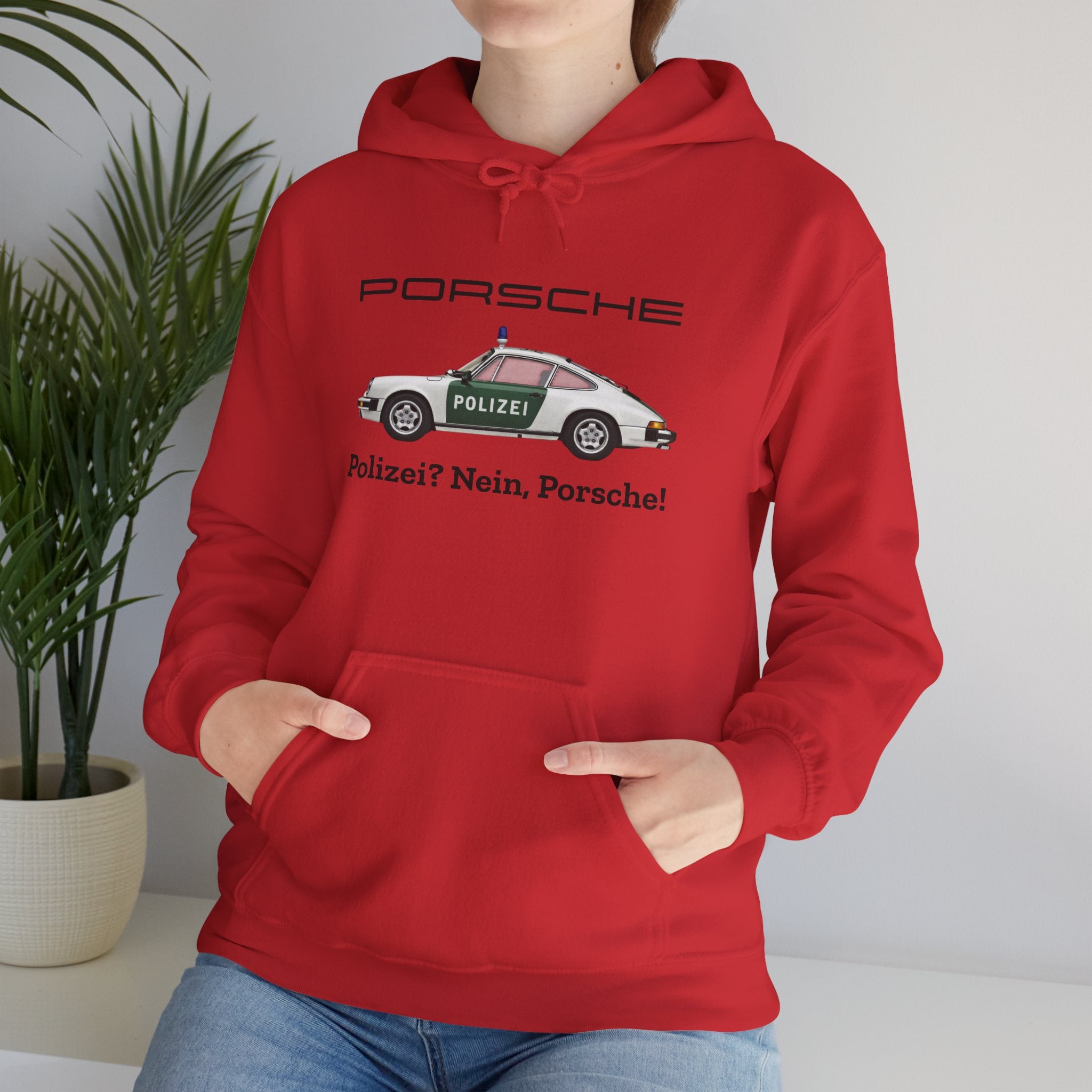 Vintage German Porsche Polizei Vintage Car Hoodie