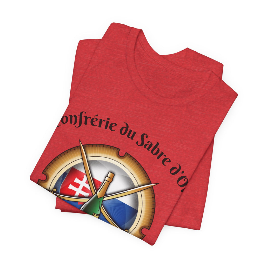 Slovakia Heritage, Sabering Society Slovak Crest T-Shirt, Champagne and Sabrage Heritage Design