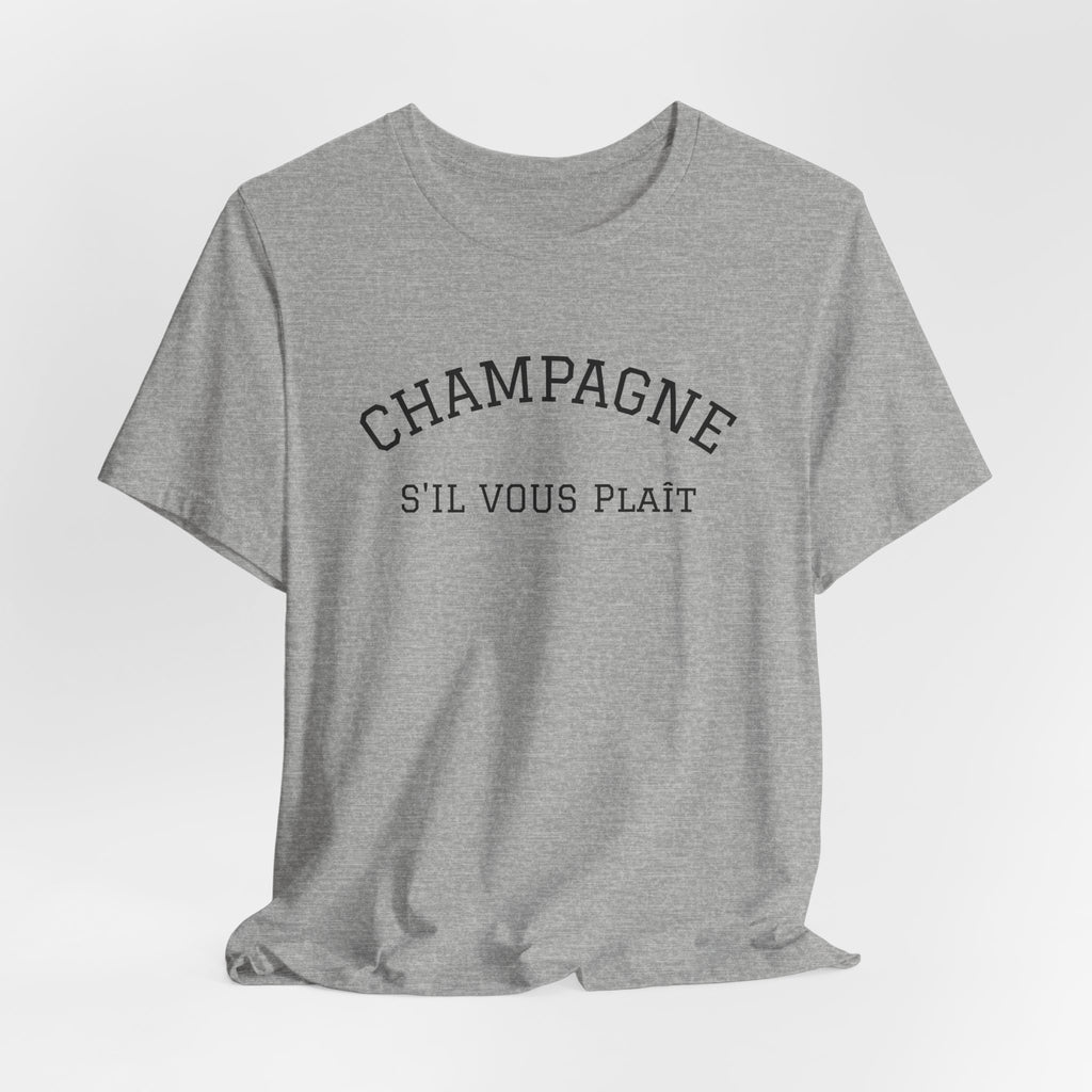 Champagne S'il Vous Plaît Tee | White Graphic T-Shirt