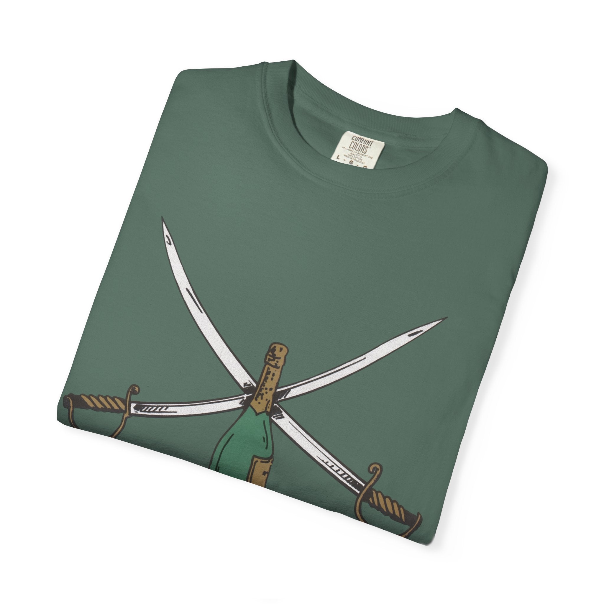 Champagne Sabering T-Shirt, Crossed Sabers & Bottle Graphic Tee