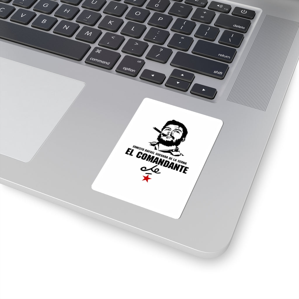 El Comandante Che Vinyl sticker | Guevara portrait, cigar, red star