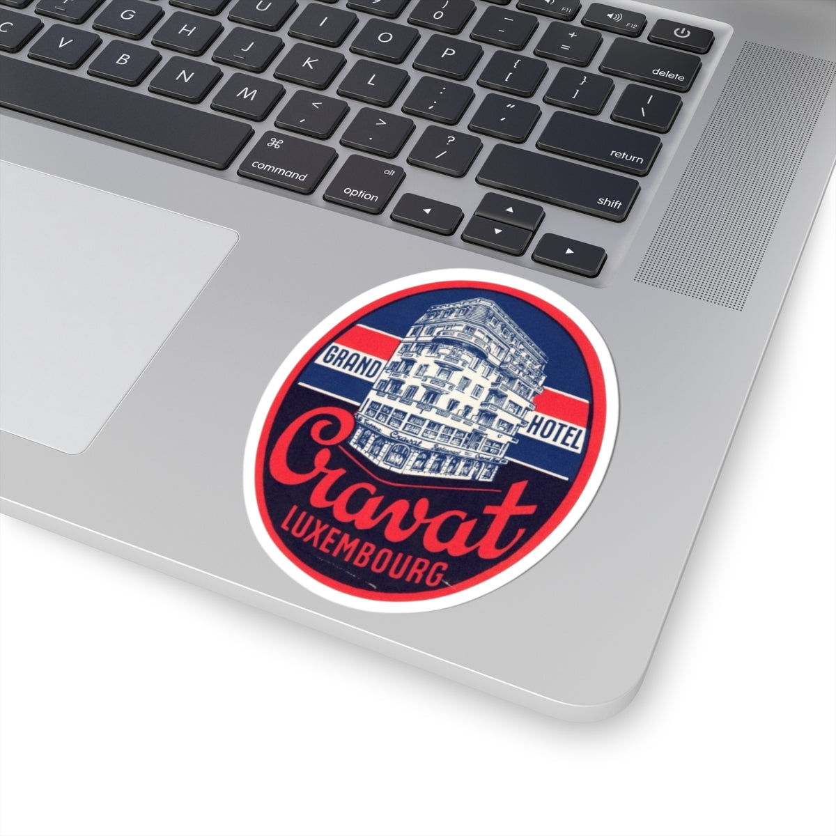 Cravat Luxembourg Grand Hotel Sticker | Vintage Travel Decal
