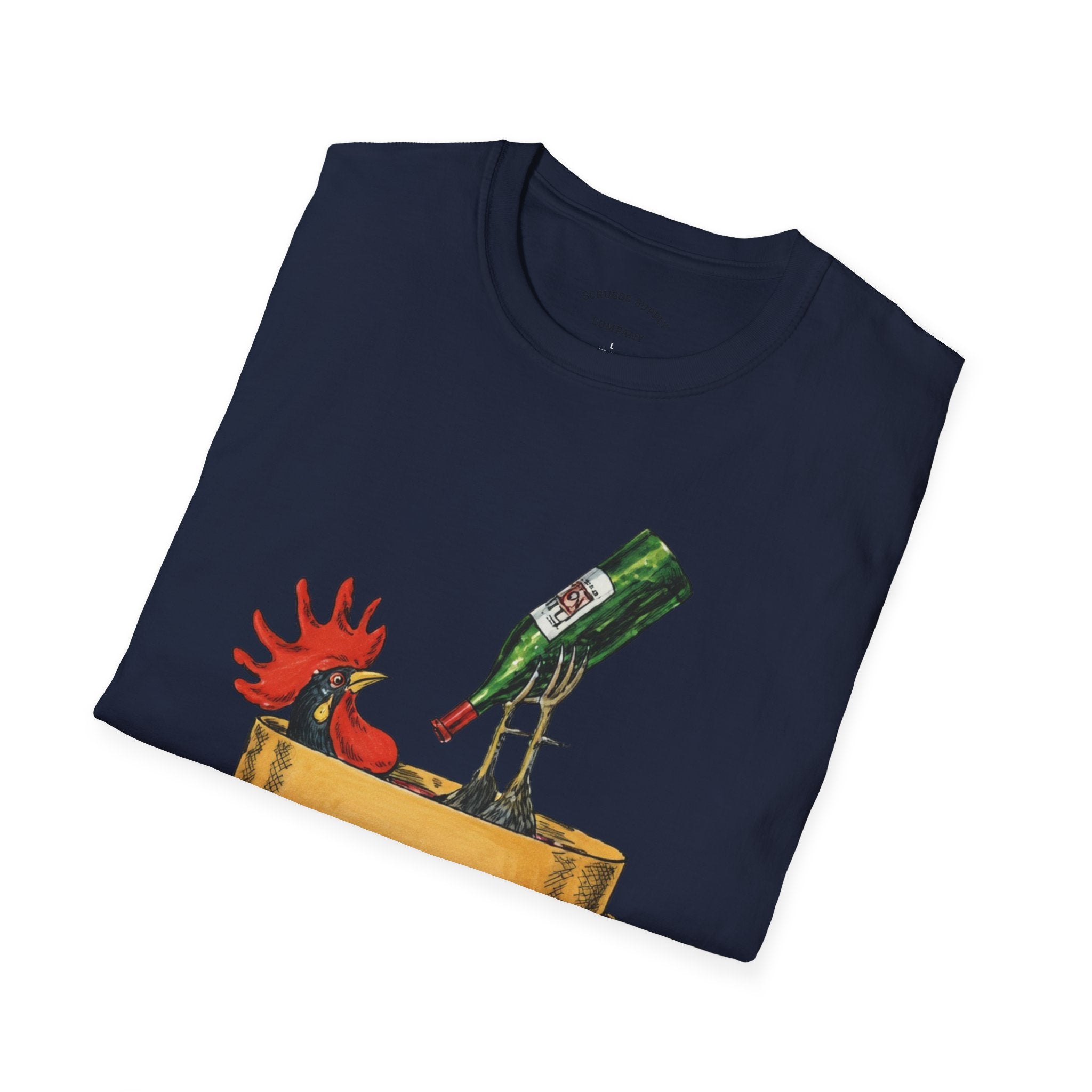 Wine Coq au Vin T-Shirt | Rooster, Wine Bottle, French cooking design