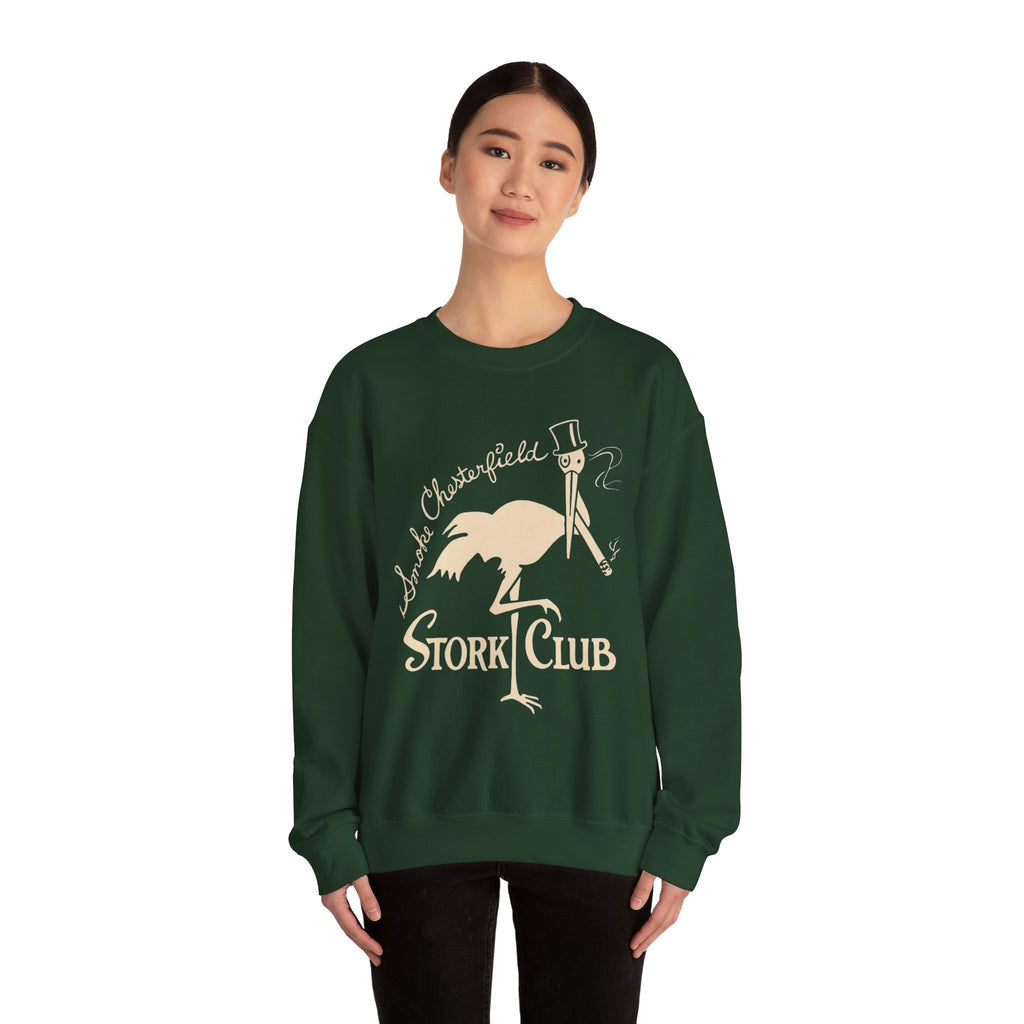Vintage Stork Club Sweatshirt | Vintage Stork with Top Hat and Cigar