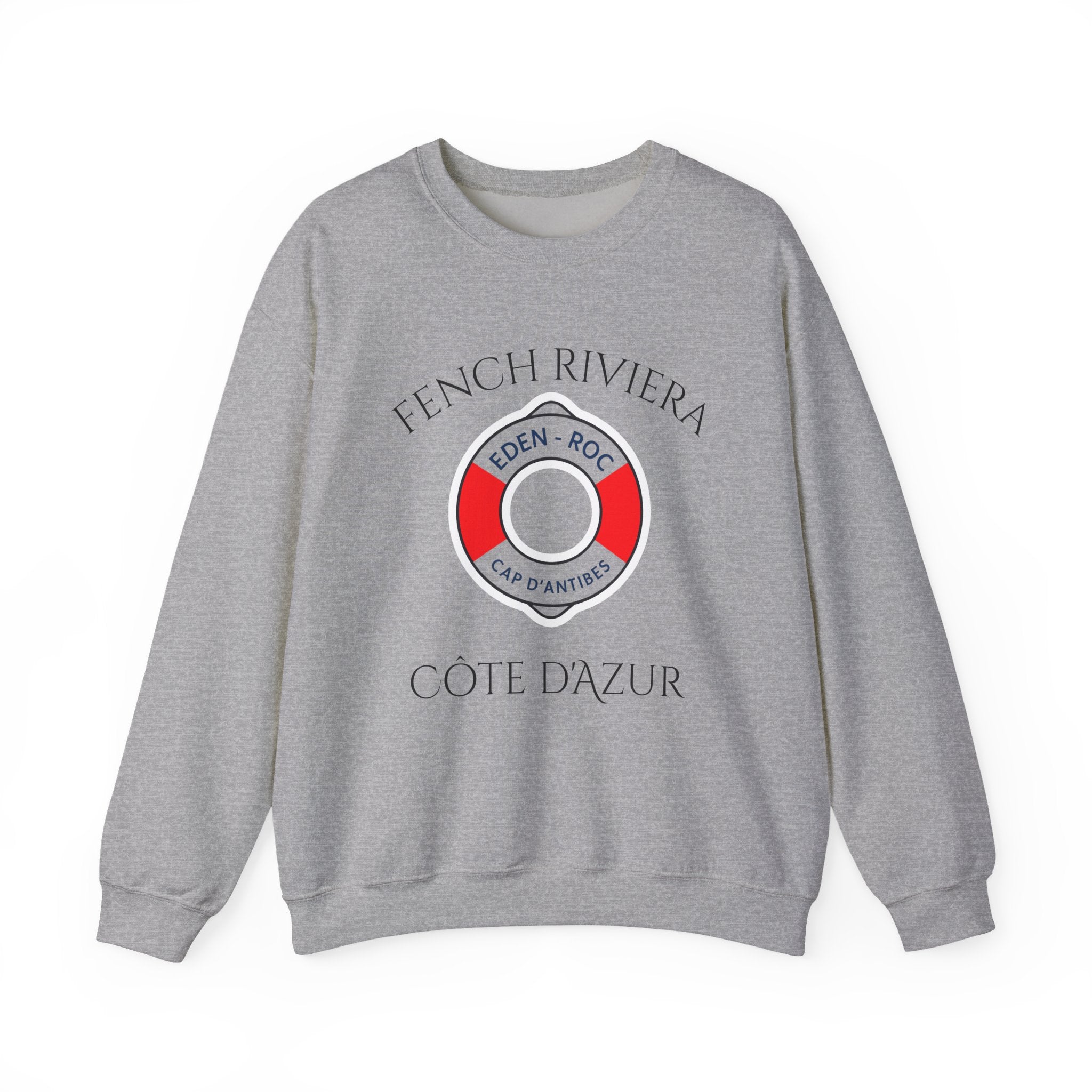 French Riviera Lifesaver Crewneck Sweatshirt | Côte d'Azur Nautical Design