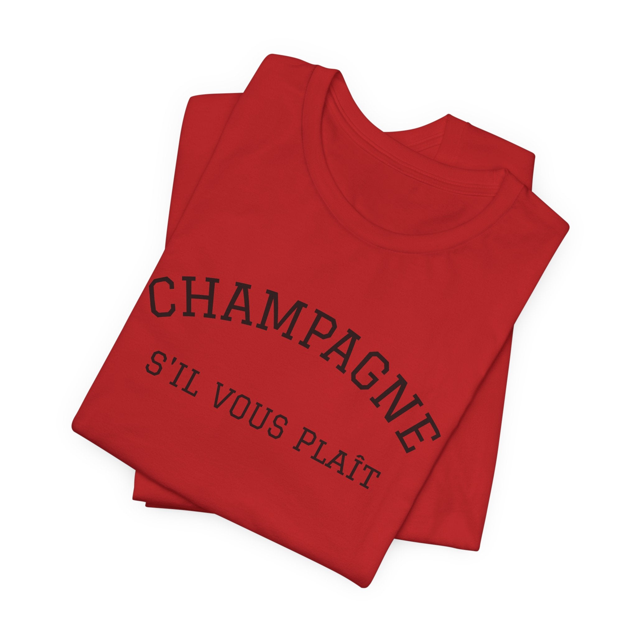 Champagne S'il Vous Plaît Tee | White Graphic T-Shirt