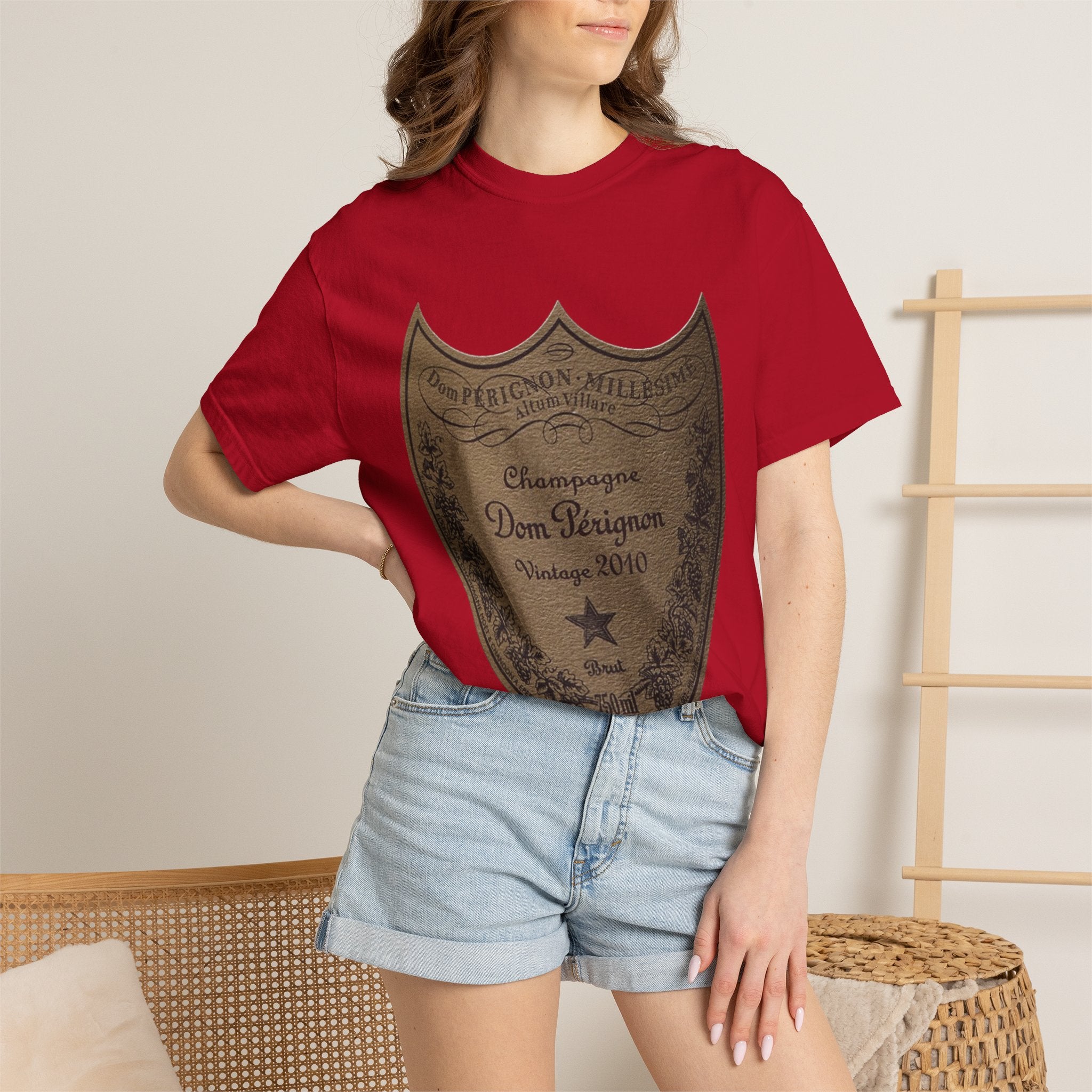 Vintage Champagne T-Shirt, Vintage Dom Pérignon Champagne Label T-Shirt, 2010 Edition