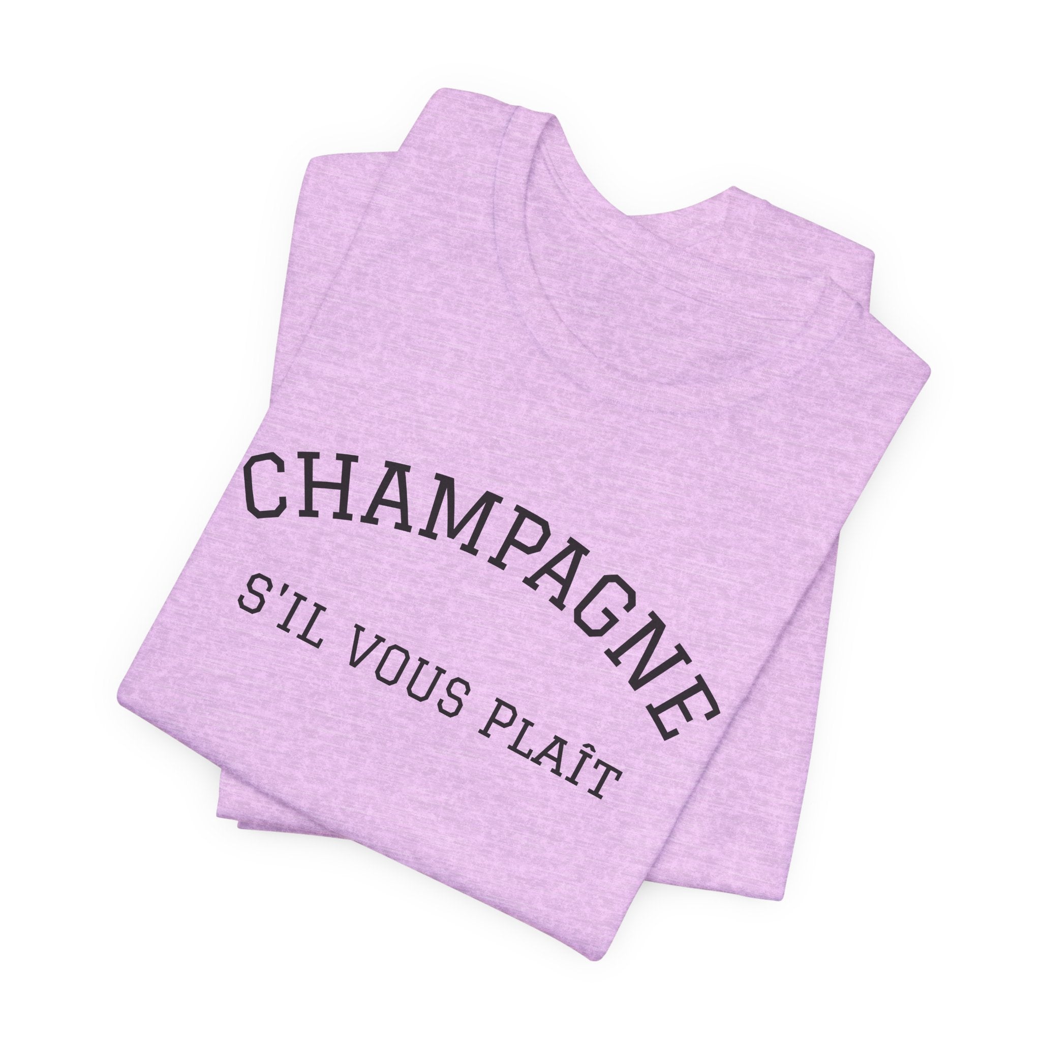 Champagne S'il Vous Plaît Tee | White Graphic T-Shirt