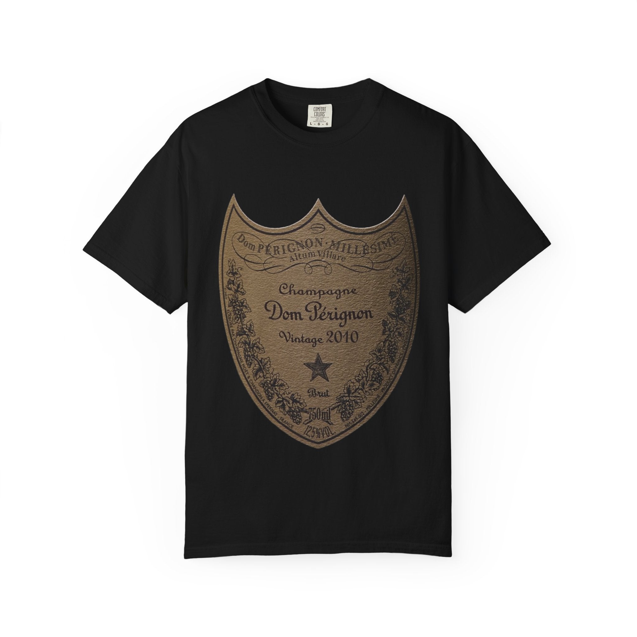 Vintage Champagne T-Shirt, Vintage Dom Pérignon Champagne Label T-Shirt, 2010 Edition