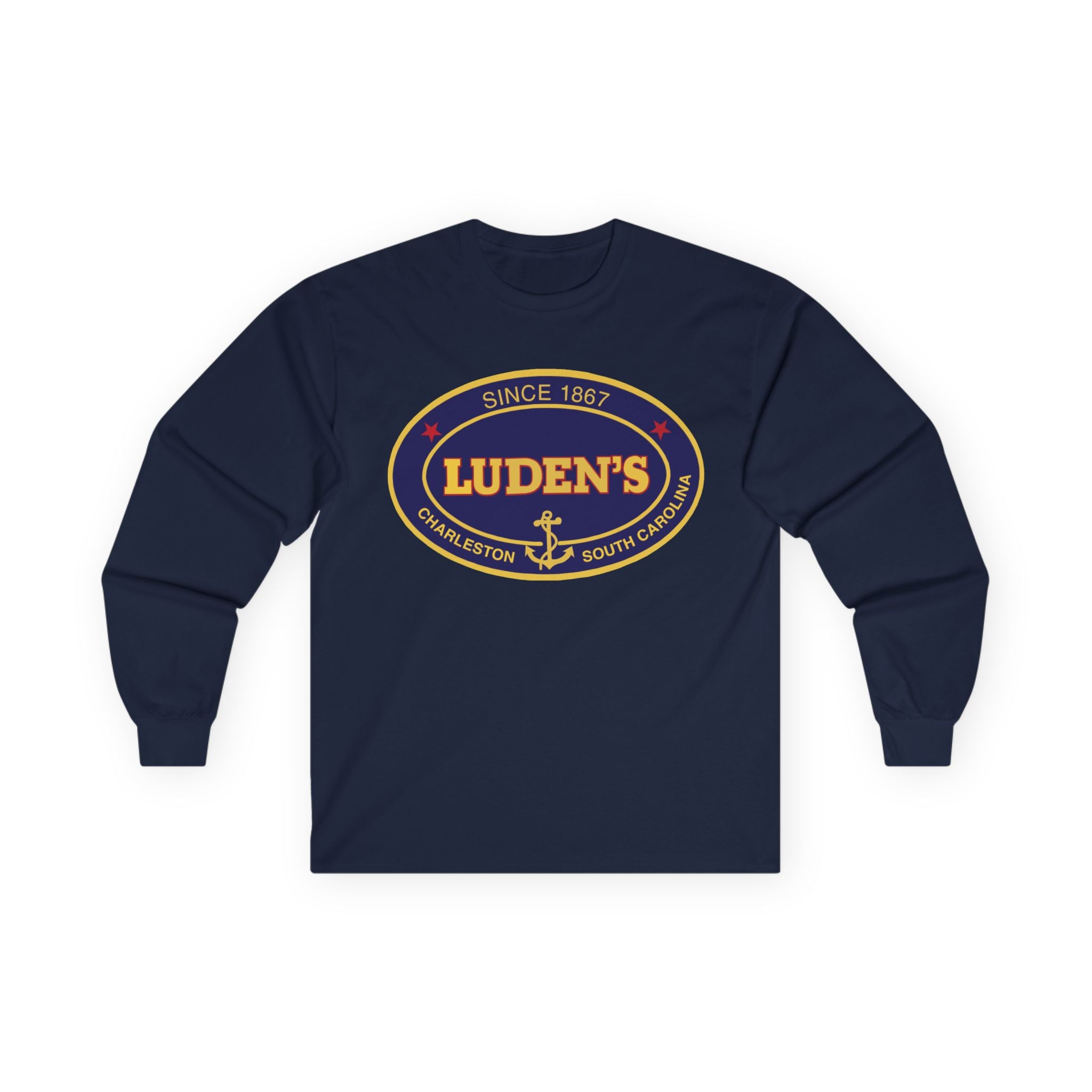 Luden's Anchor Logo Long Sleeve T-shirt | Charleston Vintage
