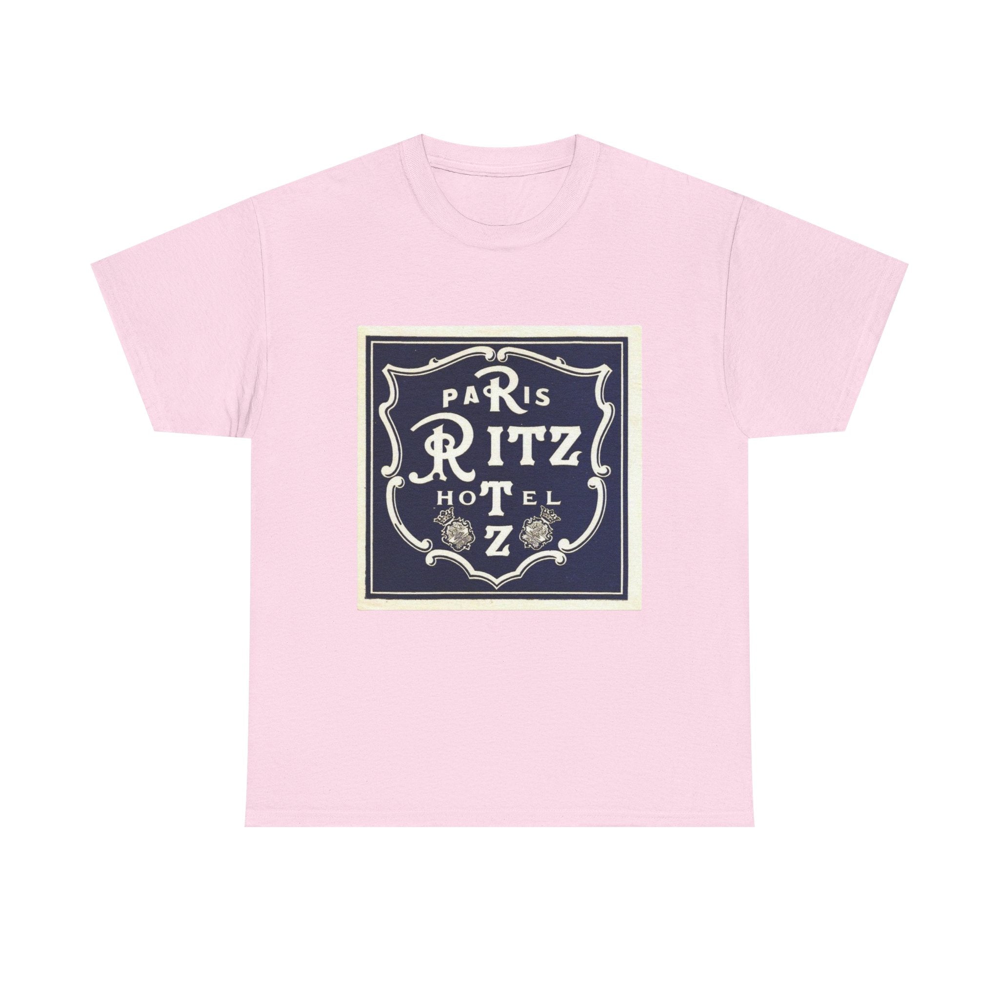 Paris Ritz Hotel Logo T-shirt, Vintage French Travel