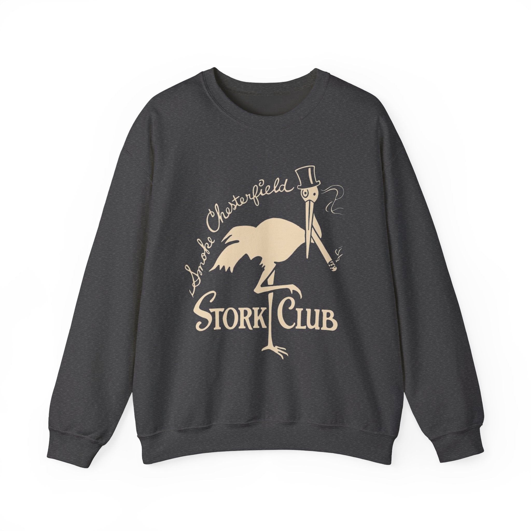 Vintage Stork Club Sweatshirt | Vintage Stork with Top Hat and Cigar
