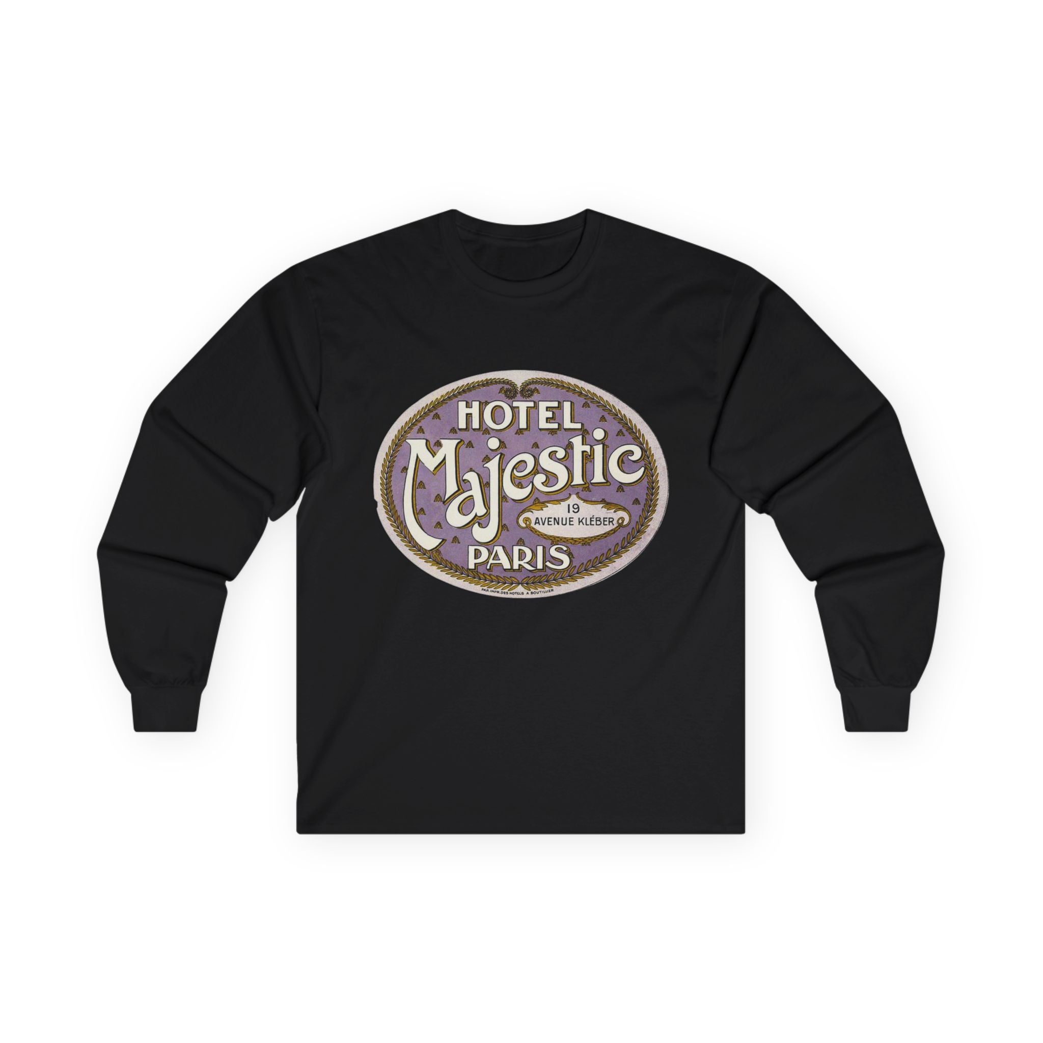 Hotel Majestic Paris vintage logo Long Sleeve T-Shirt
