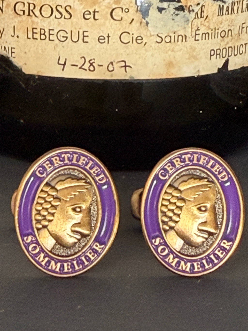 Certified Sommelier Cuff Links