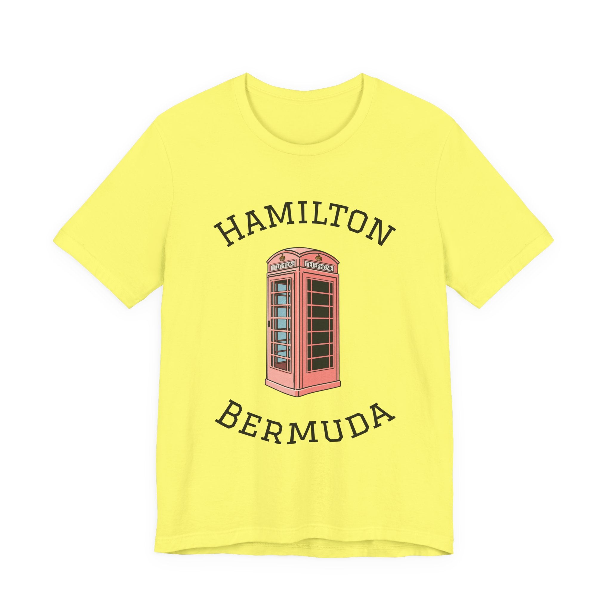 Retro Hamilton Bermuda Pink English Phone Booth