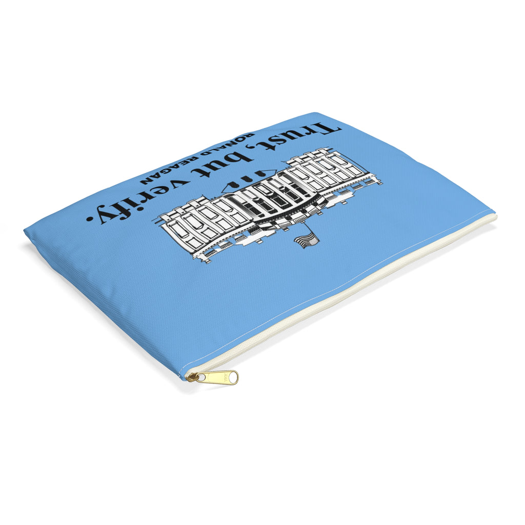 Ronald Regan Trust But Verify White House design Accessory Pouch | Political Quote