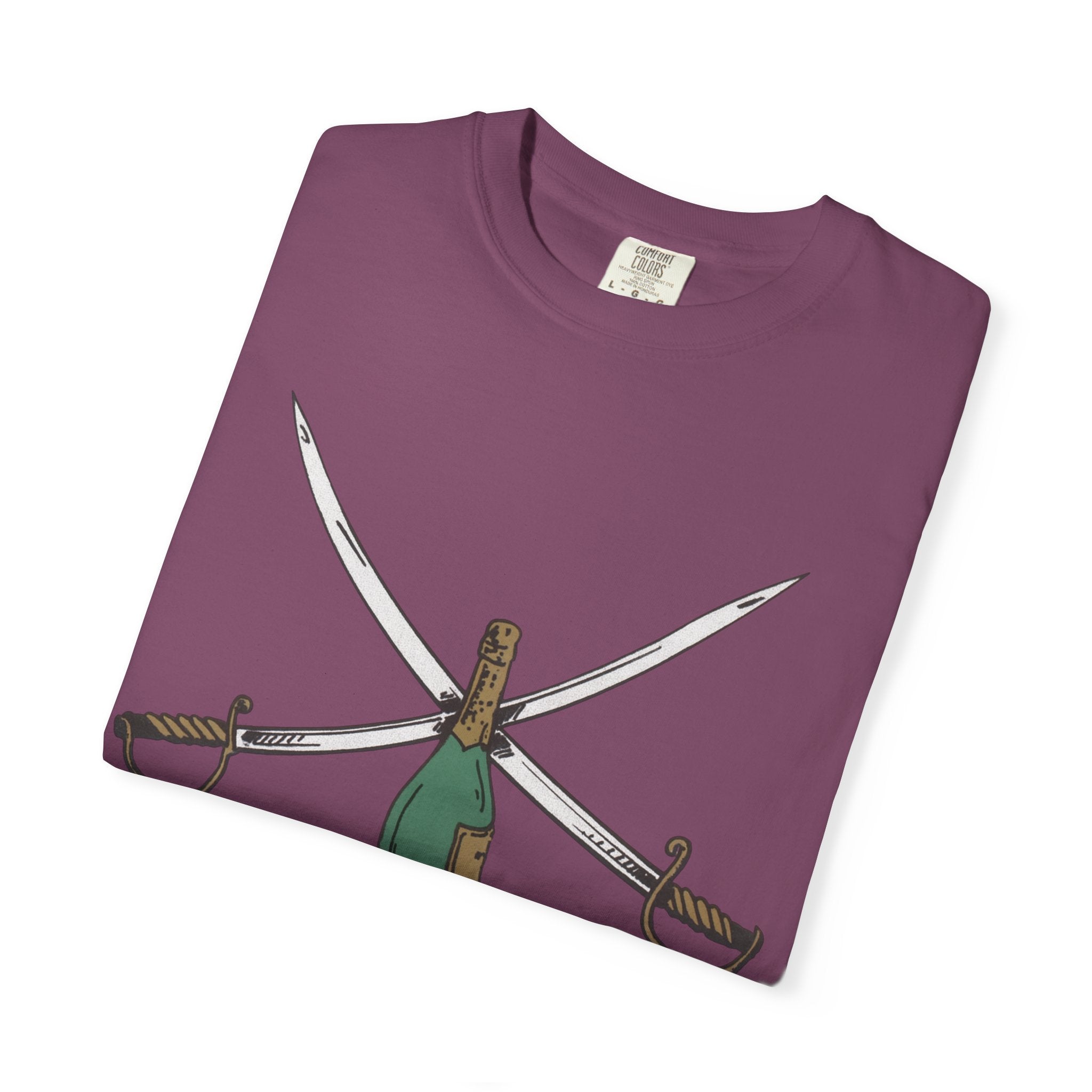 Champagne Sabering T-Shirt, Crossed Sabers & Bottle Graphic Tee