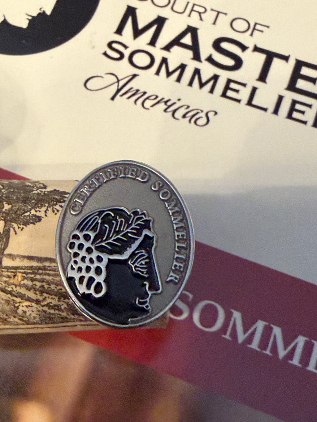 Modern European Certified Sommelier Lapel pin
