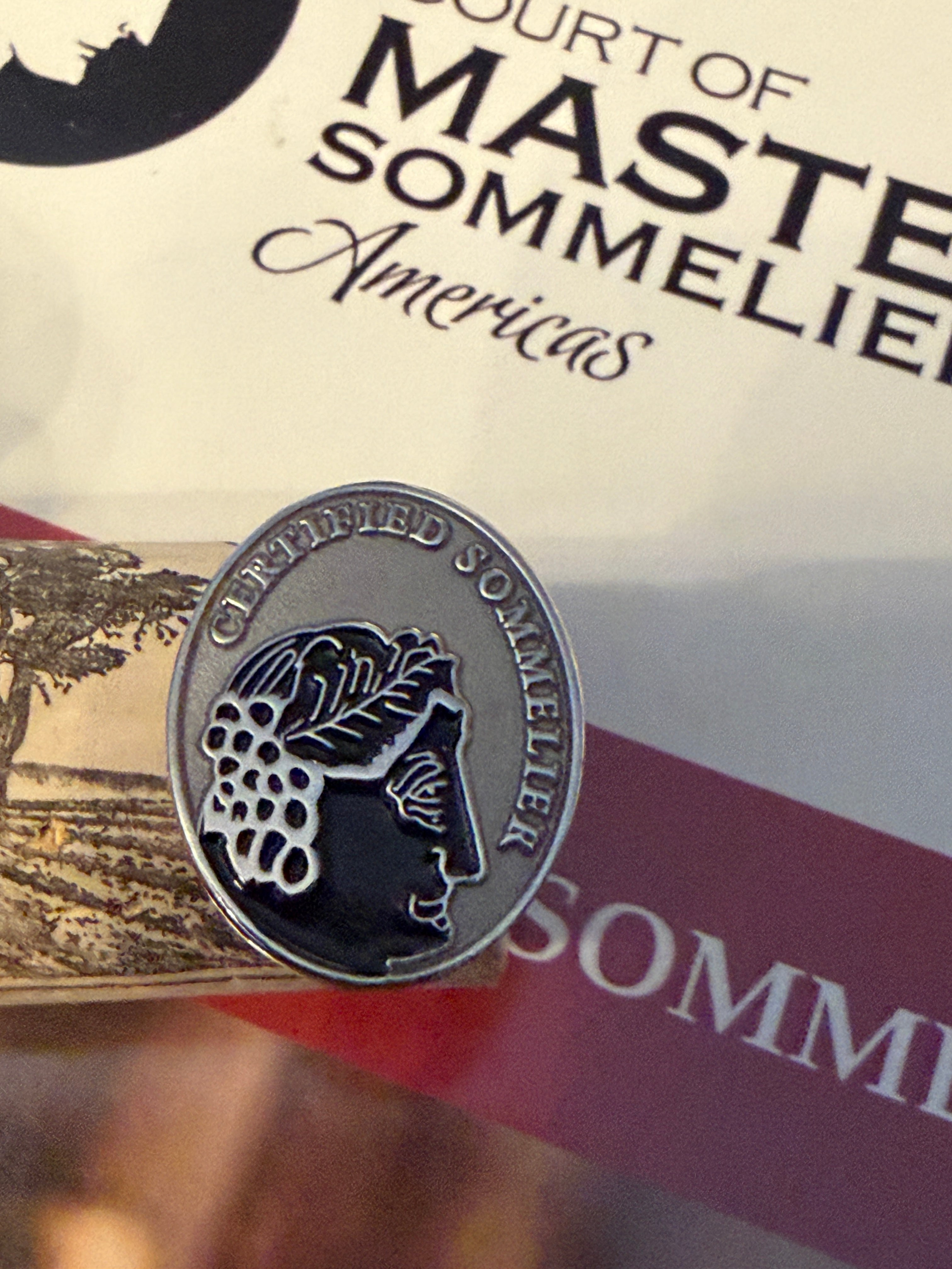 Modern European Certified Sommelier Lapel pin