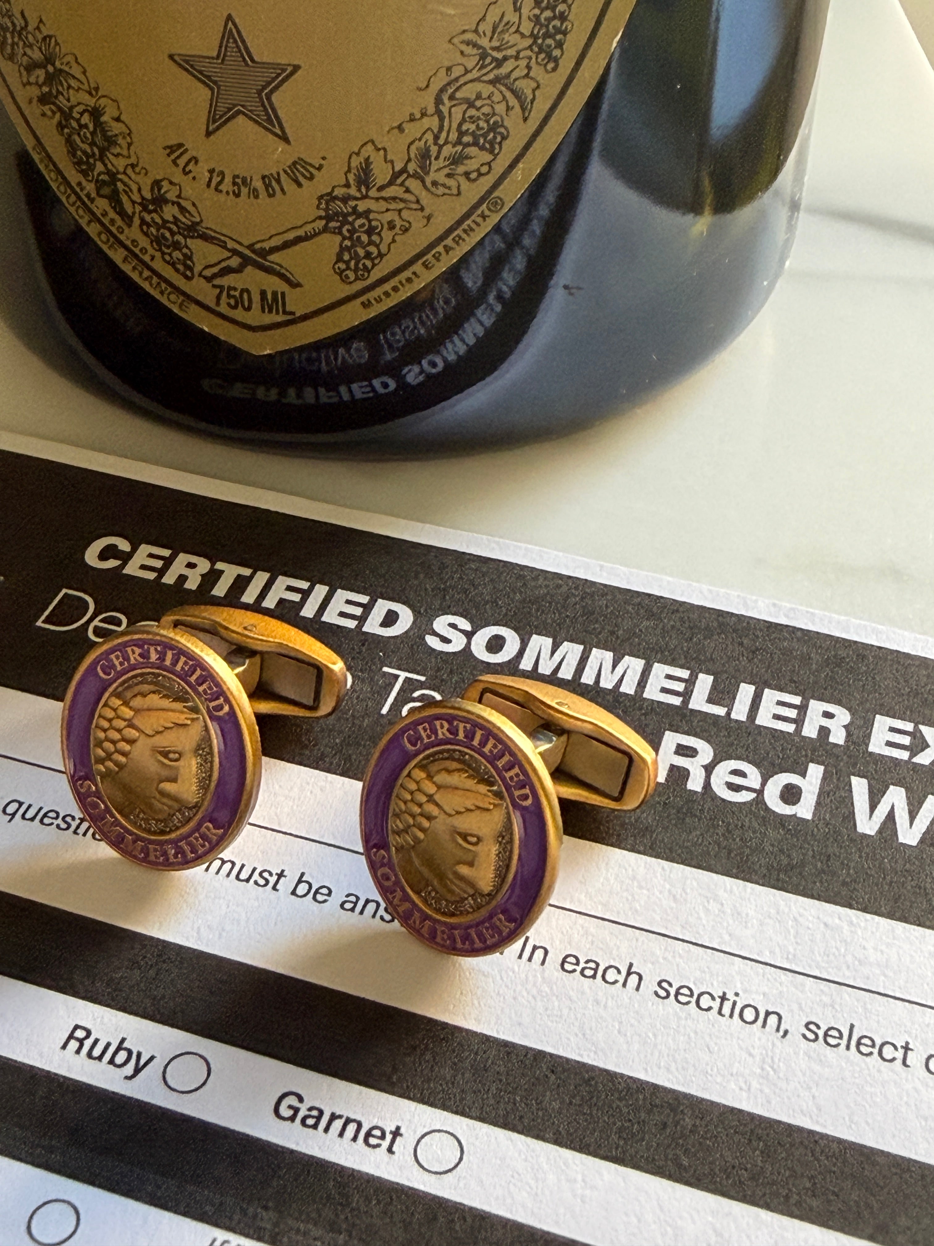 Certified Sommelier Cuff Links